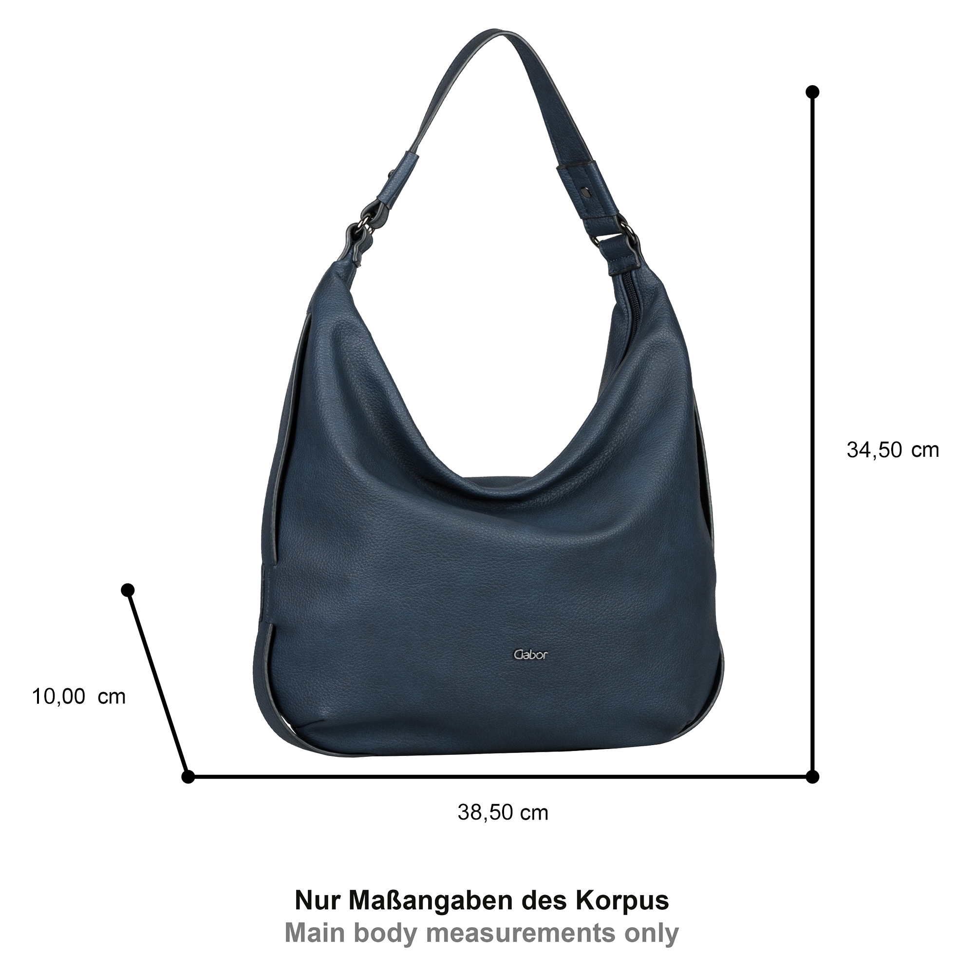 Gabor Hobo »Malu« aus weichem genarbtem Lederimitat mit raffinierten Cut-Outs