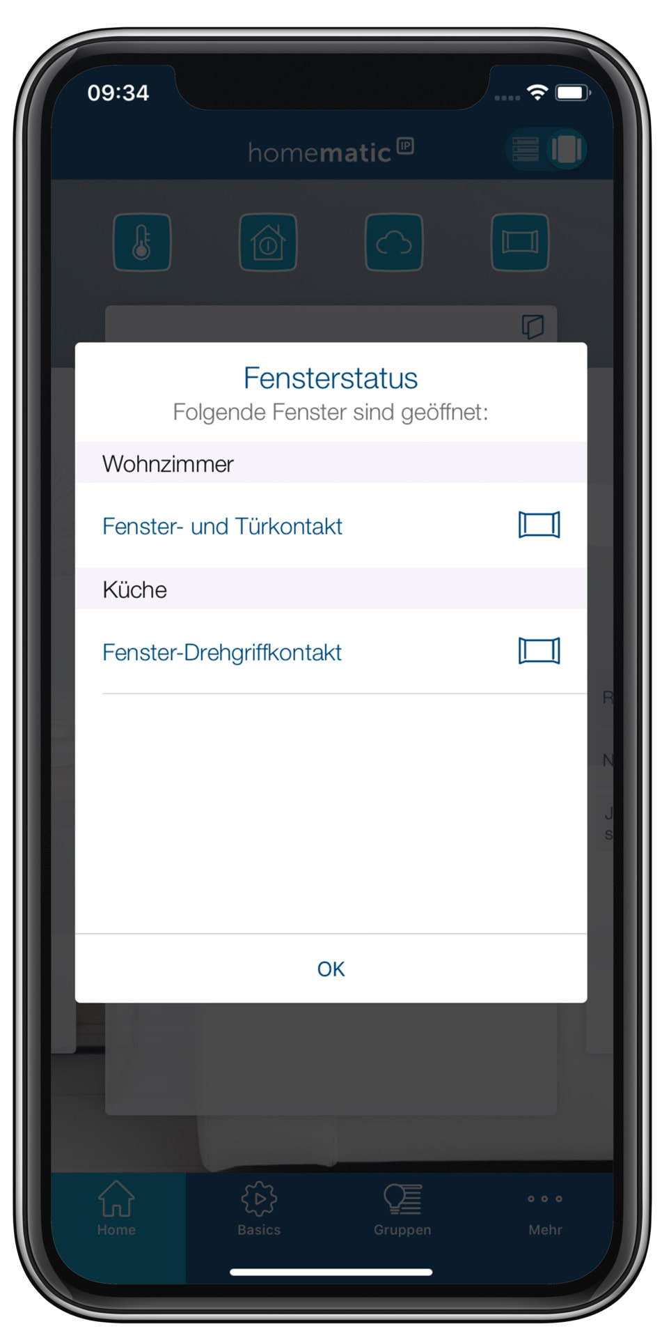 Homematic IP Smart-Home-Zubehör »Fenster- und Türkontakt - optisch (V2)«