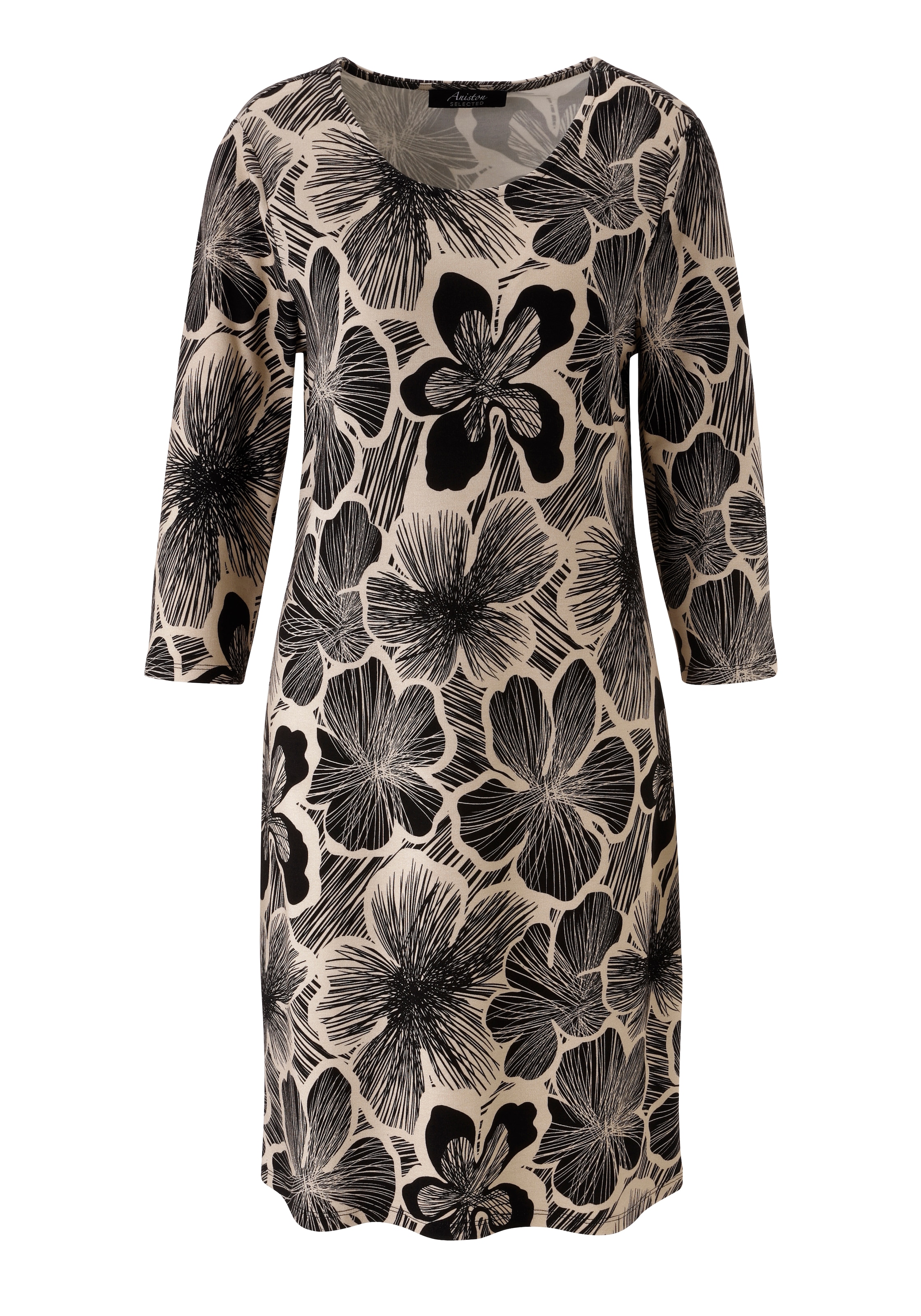 Aniston SELECTED Jerseykleid mit großen, fantasievollem Blumenblüten - NEUE KOLLEKTION