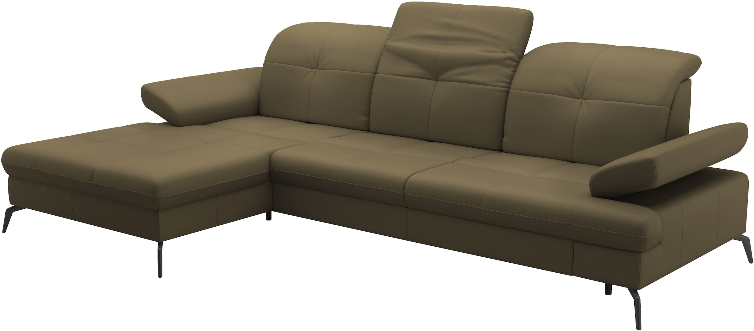 sit&more Ecksofa »Amica, L-Form, inkl. Sitztiefenverstellung & Armteilverstellung«, wahlweise mit Bettfunktion, Bettkasten und Kopfteilverstellung