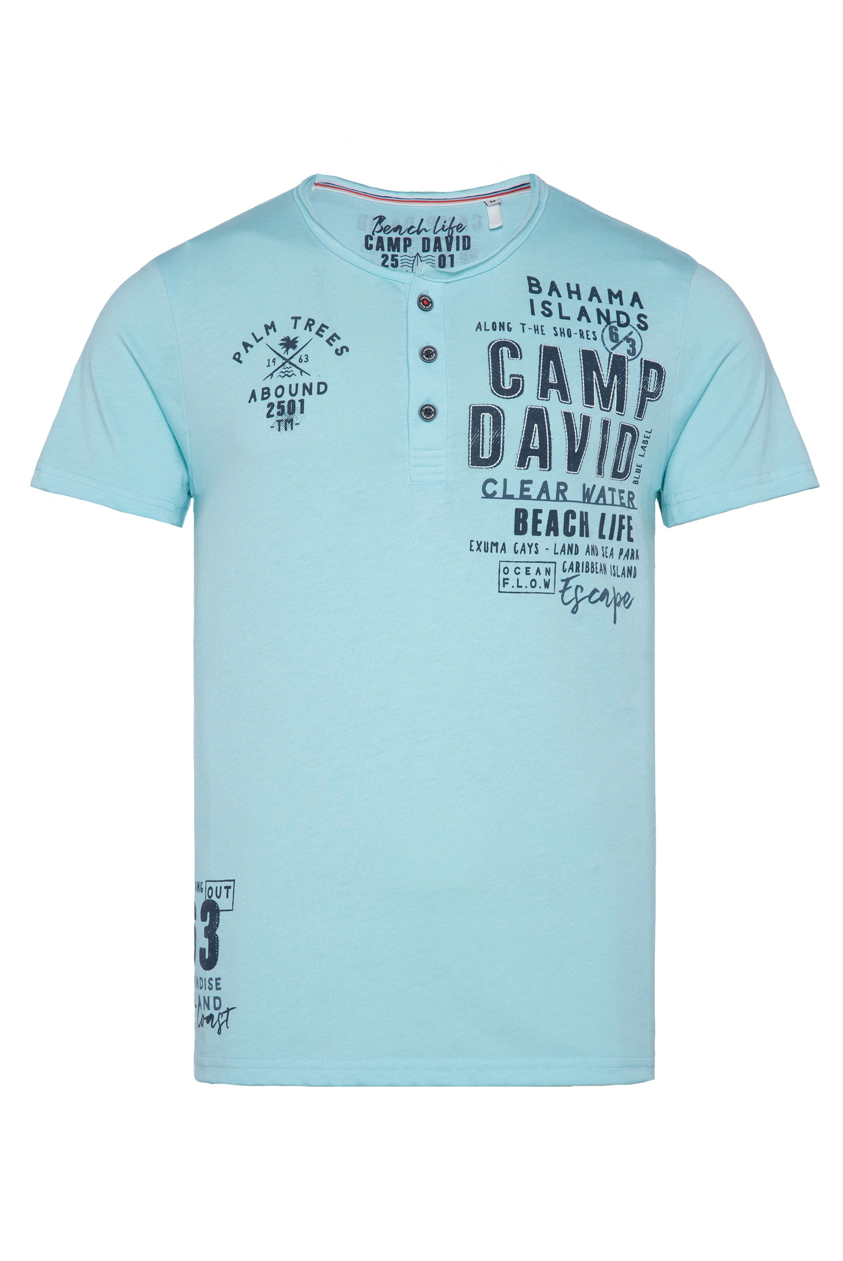 CAMP DAVID T-Shirt, mit Kontrastnähten