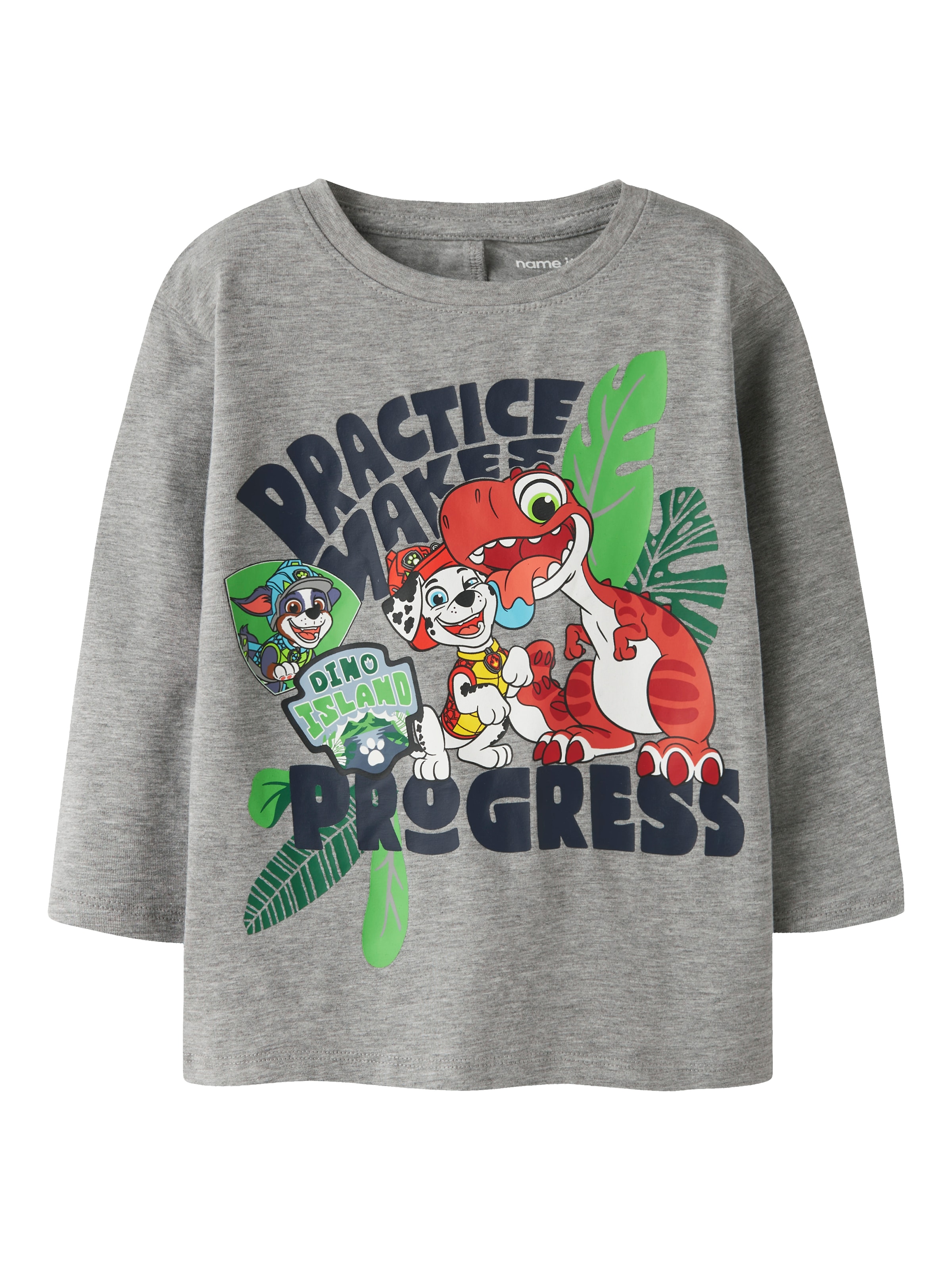 Name It T-Shirt »NMMJIK PAW LS NREG TOP BOX NOOS CPLGM« Baumwollmischung, regular fit