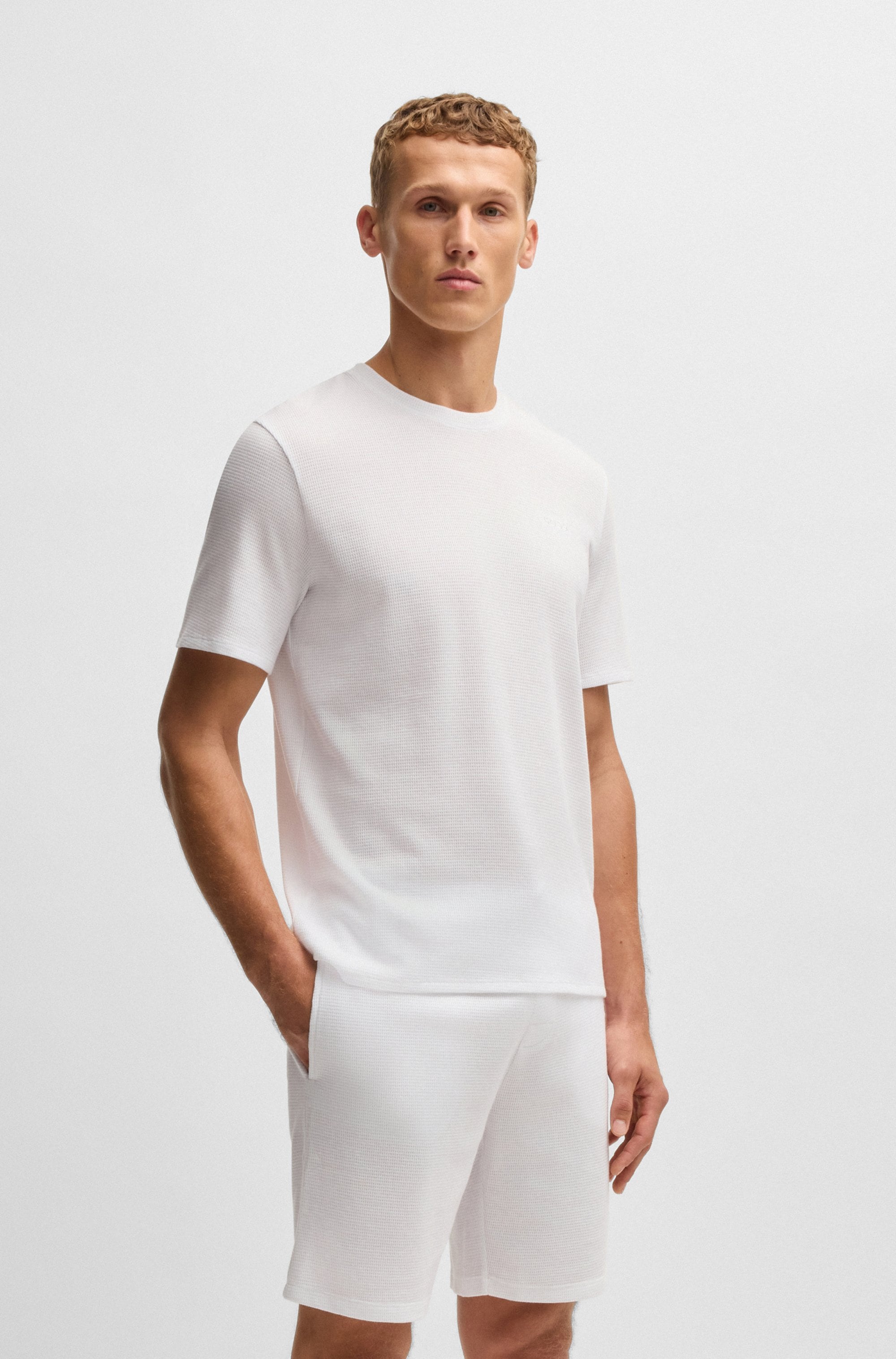 BOSS Pyjamaoberteil »Waffle T-Shirt«
