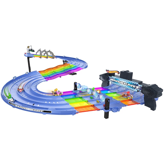 Hot Wheels Autorennbahn »Mario Kart Regenbogen Rennstrecke«, inkl. 2  Spielzeugautos bei