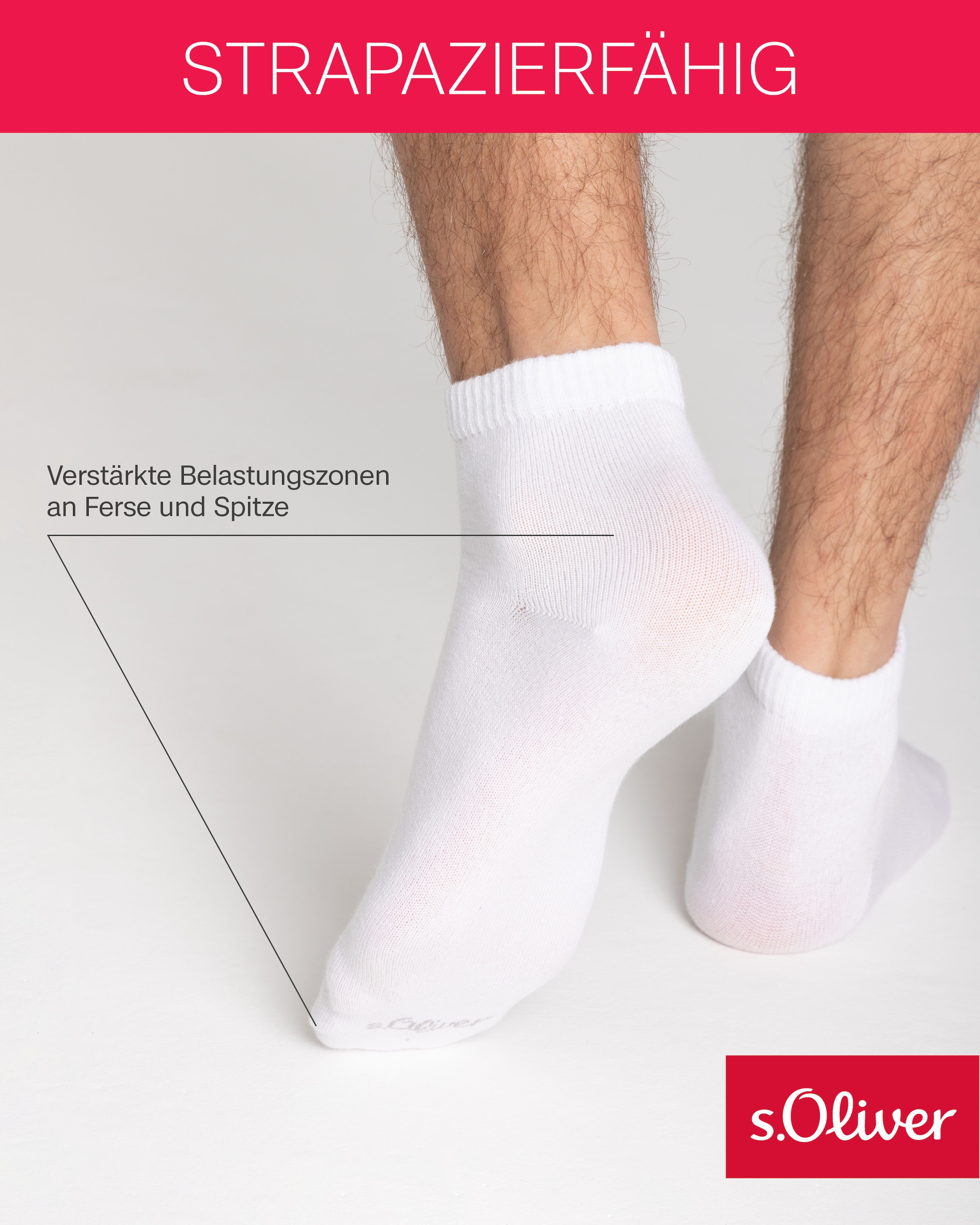 s.Oliver Kurzsocken, (6er Pack), mit weichem Bund