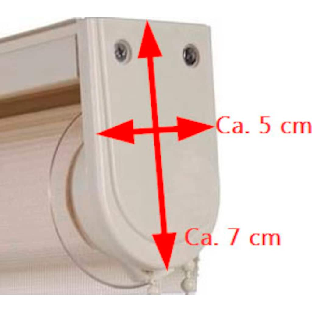 DELAVITA Doppelrollo »Erol«, Lichtschutz, Sichtschutz, mit Bohren, freihängend, im Fixmaß, mit Perlenabschluss, monochrom, basic