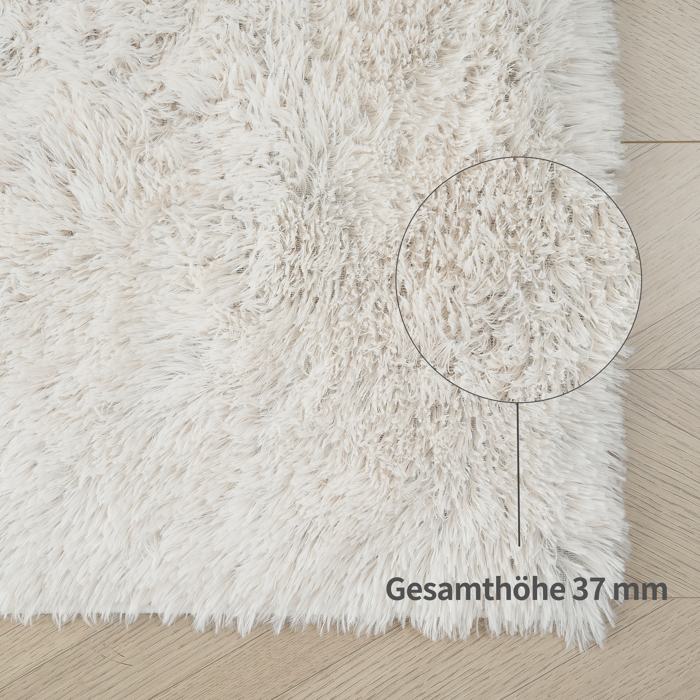 my home Hochflor-Teppich »Leava, besonders weich und kuschelig, leichter Glanz«, rechteckig, 37 mm Höhe, uni, Mikrofaser Teppiche, Plüsch, Wohnzimmer, Schlafzimmer, Esszimmer