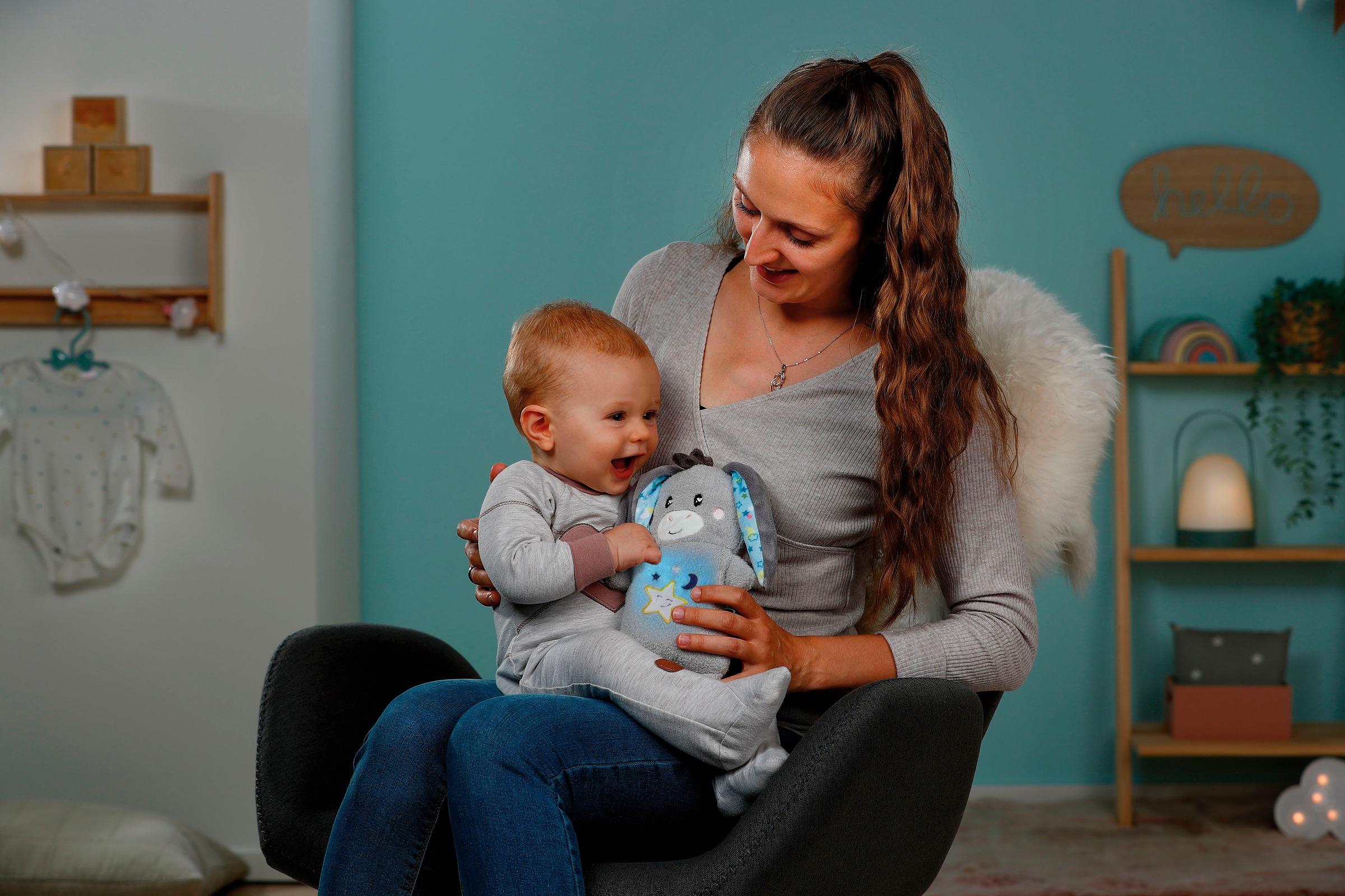 Nici Kuscheltier »My First NICI, Esel Littledoo 25 cm«, Baby Einschlafhilfe; mit Licht und Sound
