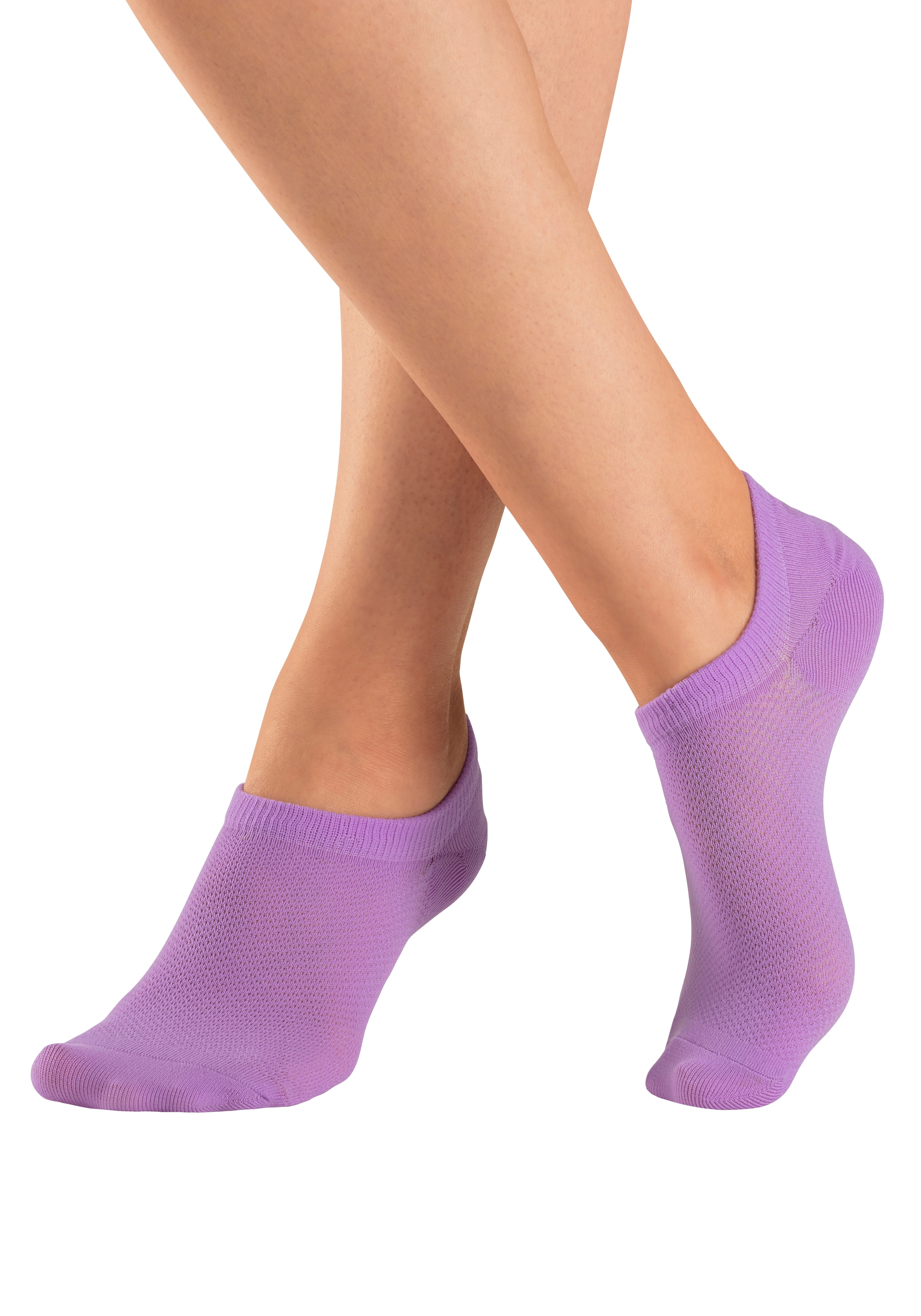 LASCANA ACTIVE Sneakersocken, (Packung, 7 Paar), mit Pikeestruktur und Silicon