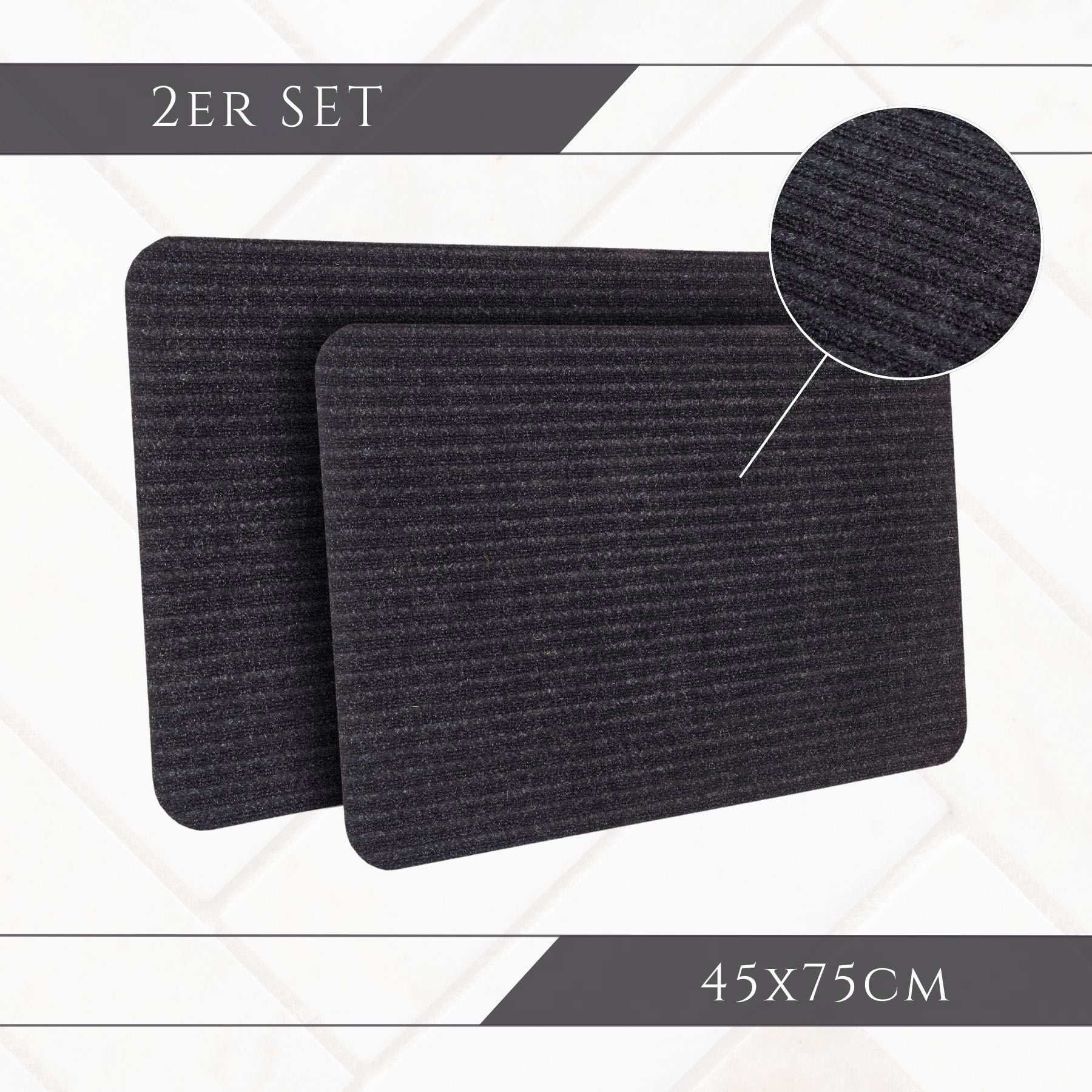HANSE Home Fußmatte »Ribbed Mat, Türmatte«, rechteckig, 4 mm Höhe, Schmutzfangmatte, rutschfest, waschbar, wetterfest, Innen, Außen, Flur