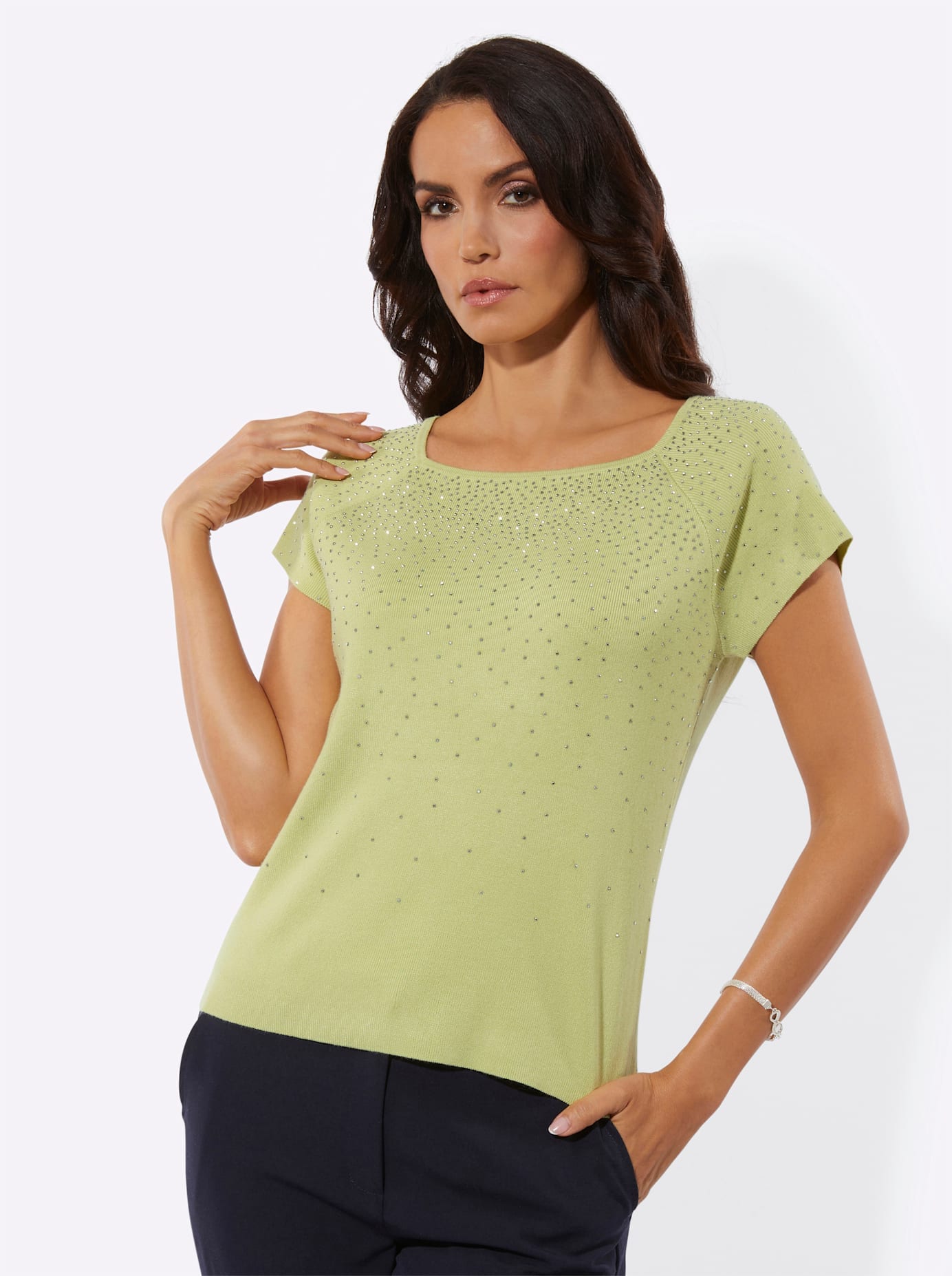 creation L Rundhalspullover »Lyocell-Viskose-Pullover«