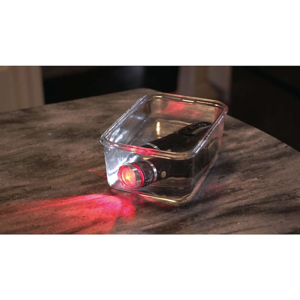 MediaShop LED Taschenlampe »Panta Safe Guard«, (Set mit 2 Stück), per USB aufladbar, Lichtkegel stufenlos einstellbar, 3 Lichtmodi