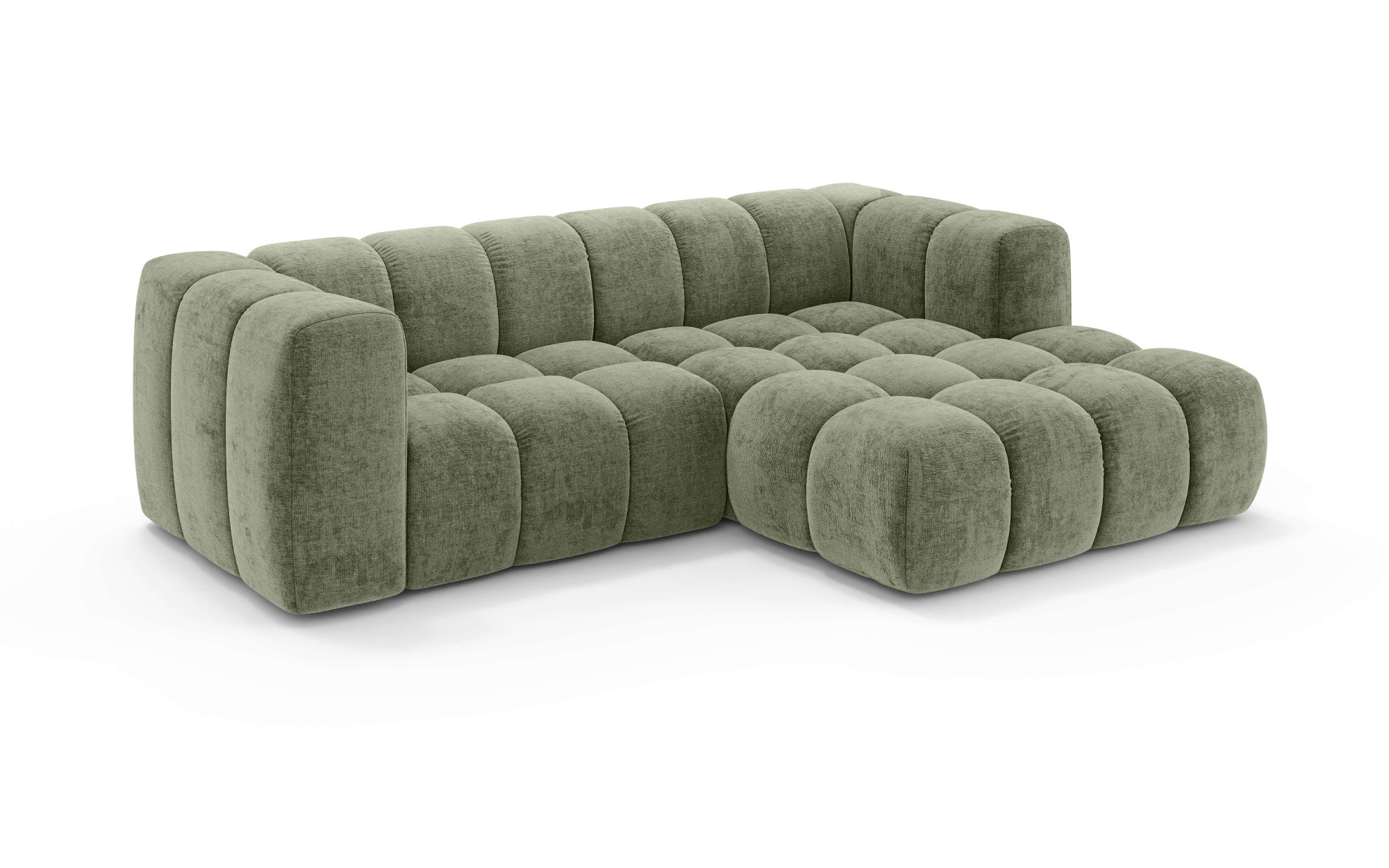 homsy by Ana Johnson Ecksofa »»L« BOUBELLE L-Form, Design-Sofa, Bubble-Optik, Breite 247 cm« hoher Sitzkomfort dank Wellenunterfederung, L Sitztiefe 63 cm