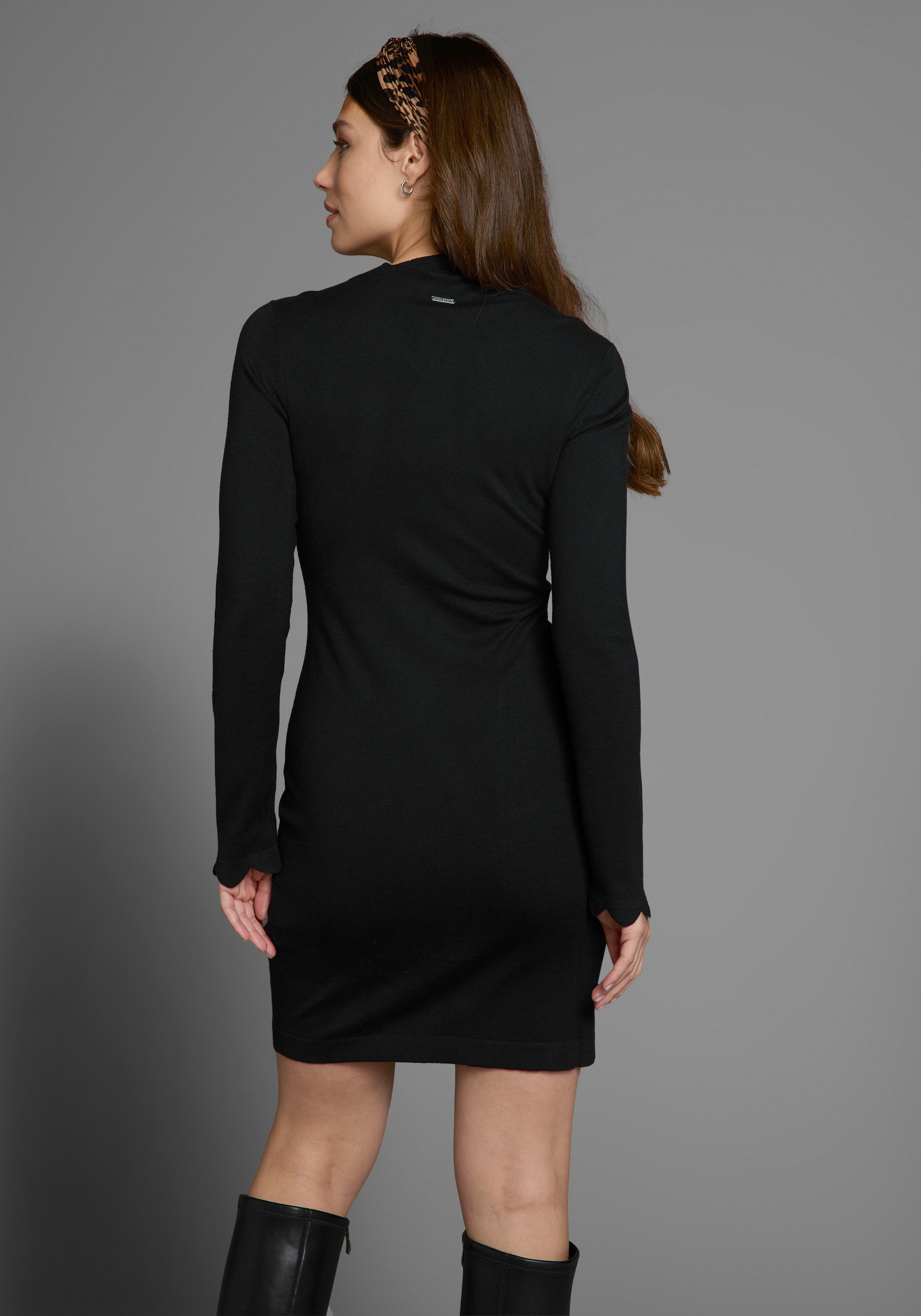 Laura Scott Strickkleid, kurzes Kleid, figurbetont, aus Viskosemischung, langärmlig