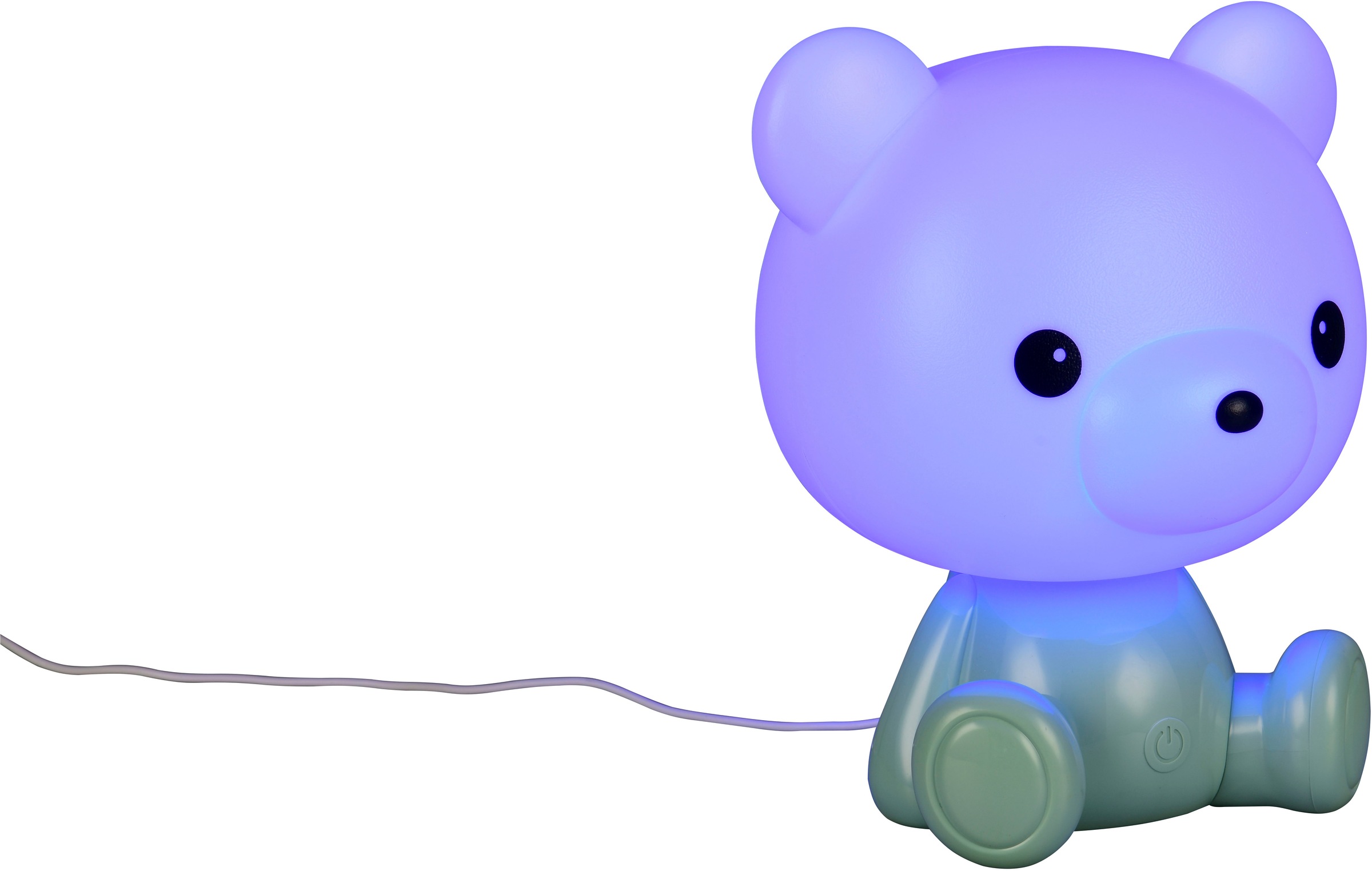 REALITY Leuchten LED Tischleuchte »CUTIE, Kinderzimmer Tischleuchte Nachttischleuchte Bären Optik, RGB« LED-Board 1 Stk. RGB | Warmweiß 0,3W 30 Lumen warmweiß 3000K, RGB Farbwechsel Modus, USB-Anschluss