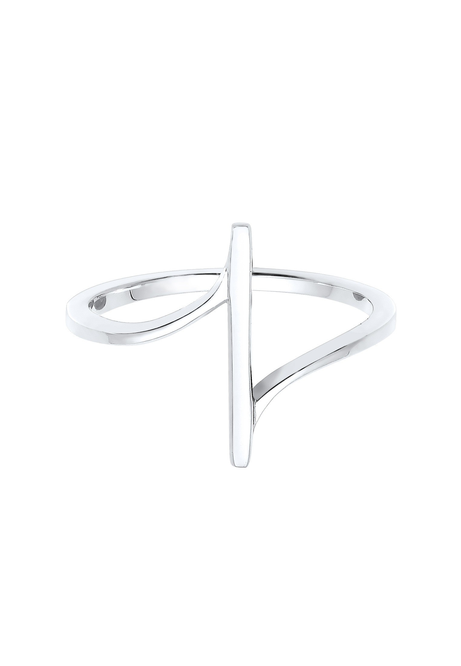 Elli Silberring »Ring Geo Form Geschwungen 925 Sterling Silber«