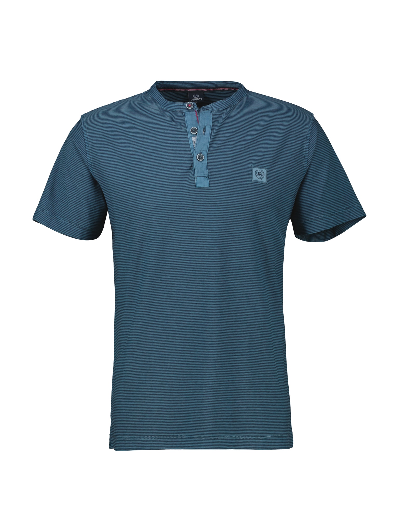 LERROS Kurzarmshirt mit Logostickerei an der Brust