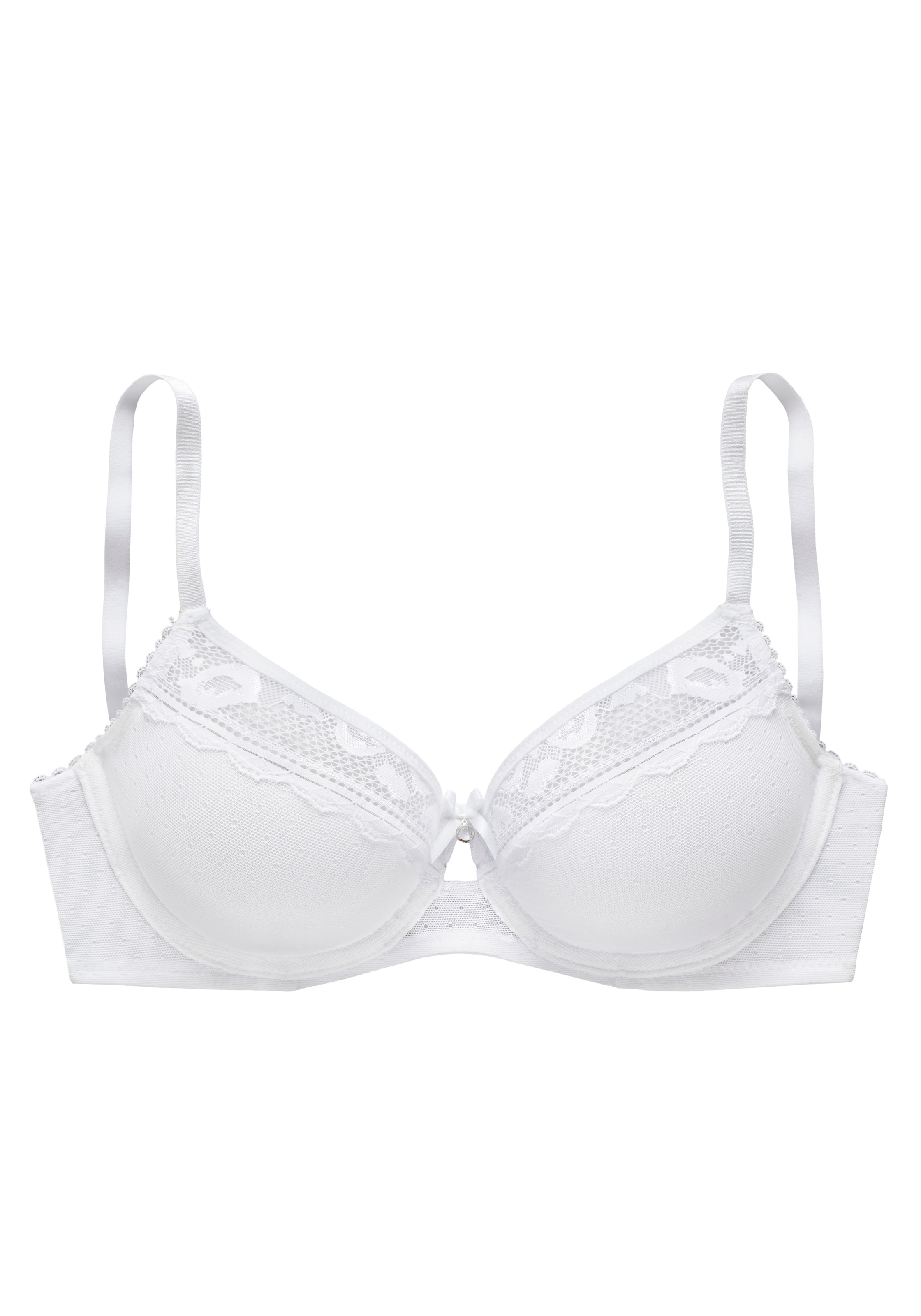 Vivance T-Shirt-BH, aus feinem Mesh-Material und Spitze in Kussmund-Optik, Dessous