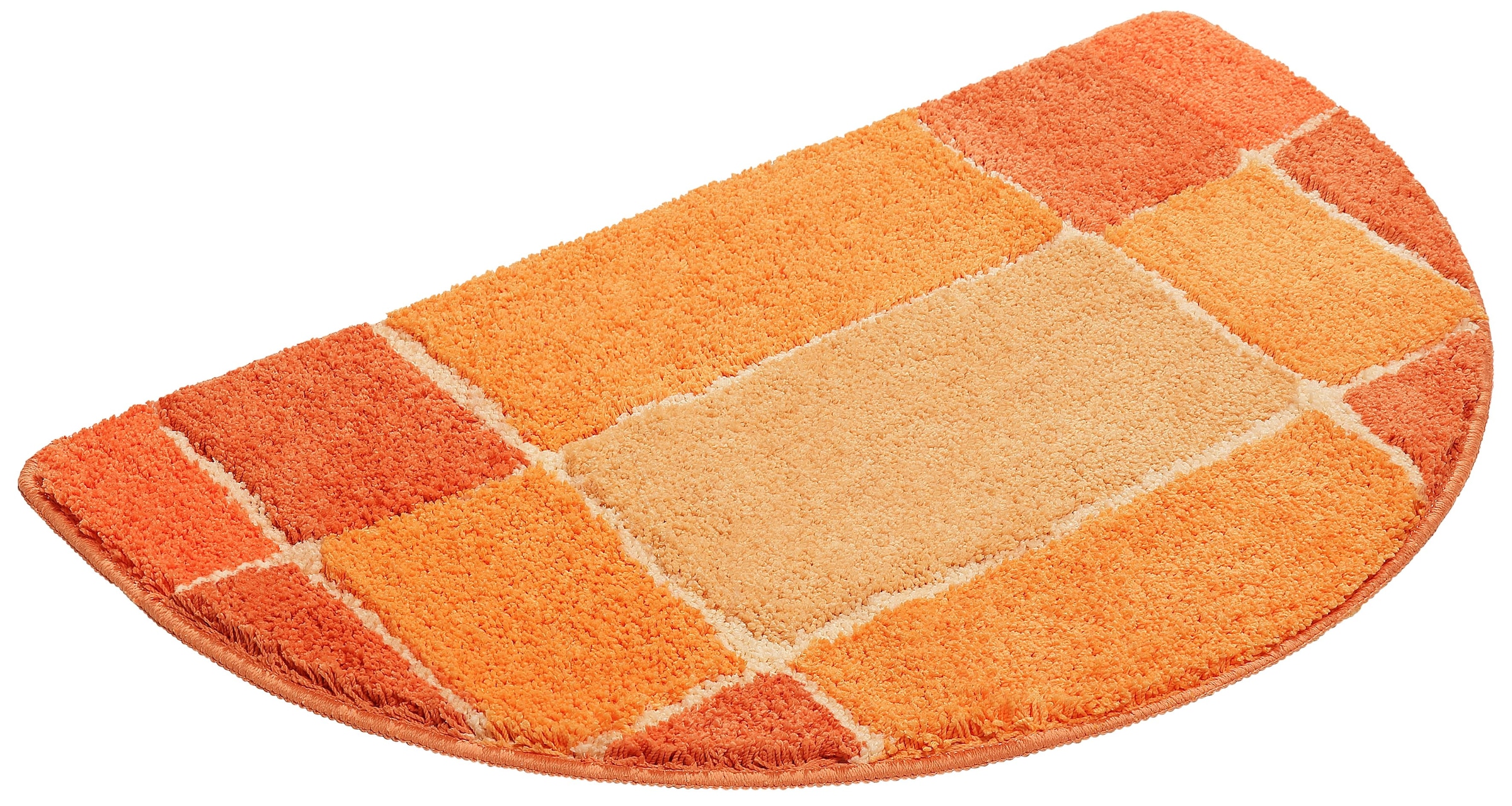my home Badematte »Pia«, rutschhemmend beschichtet, strapazierfähig-fußbodenheizungsgeeignet-schnell trocknend, Badteppich, karierte Badematten, rechteckig, rund & als 3-tlg. Set