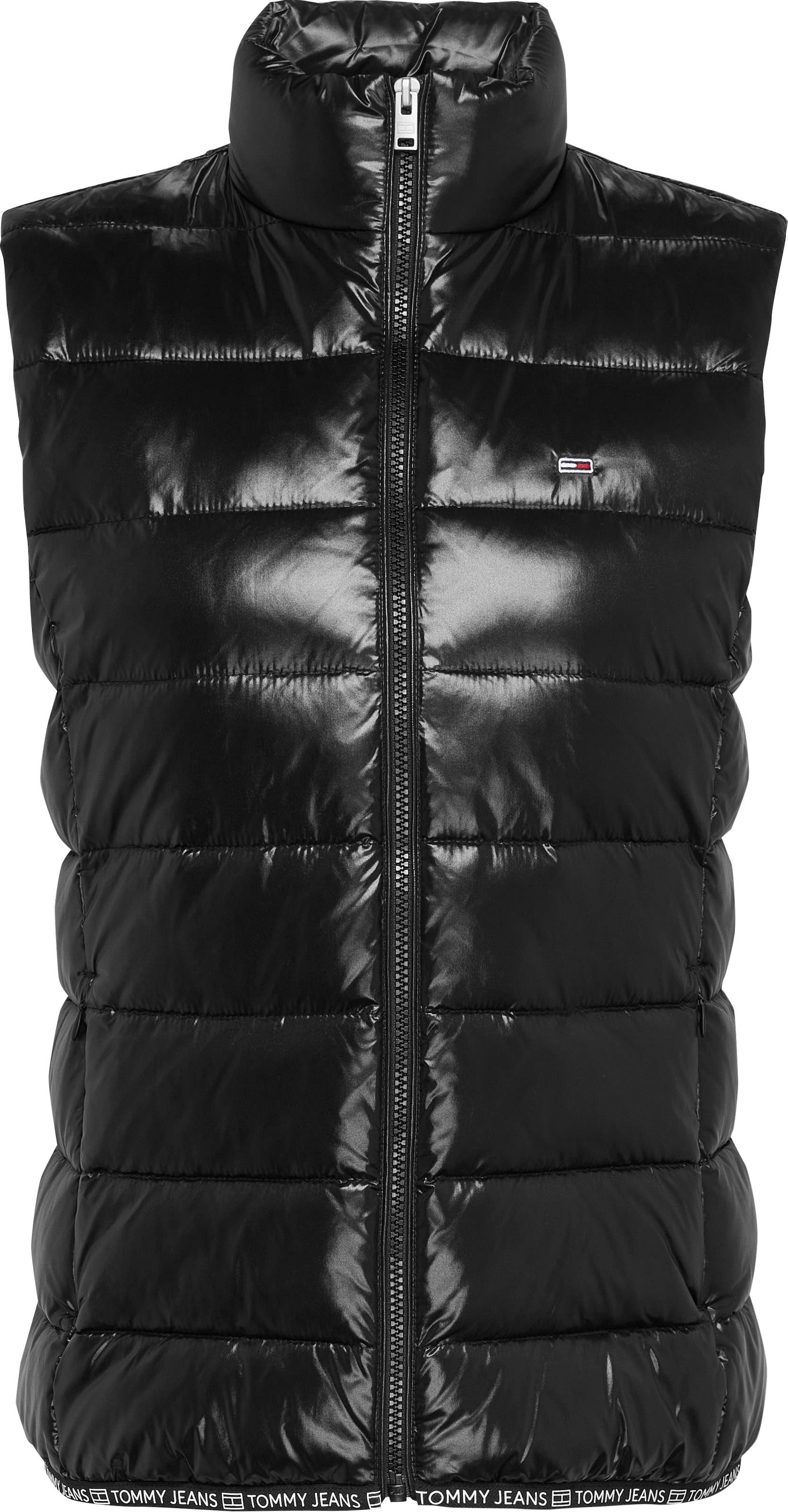 Tommy Jeans Steppweste »TJW ESSENTIAL TAPE VEST«, in glänzender Optik, mit leichter Wattierung