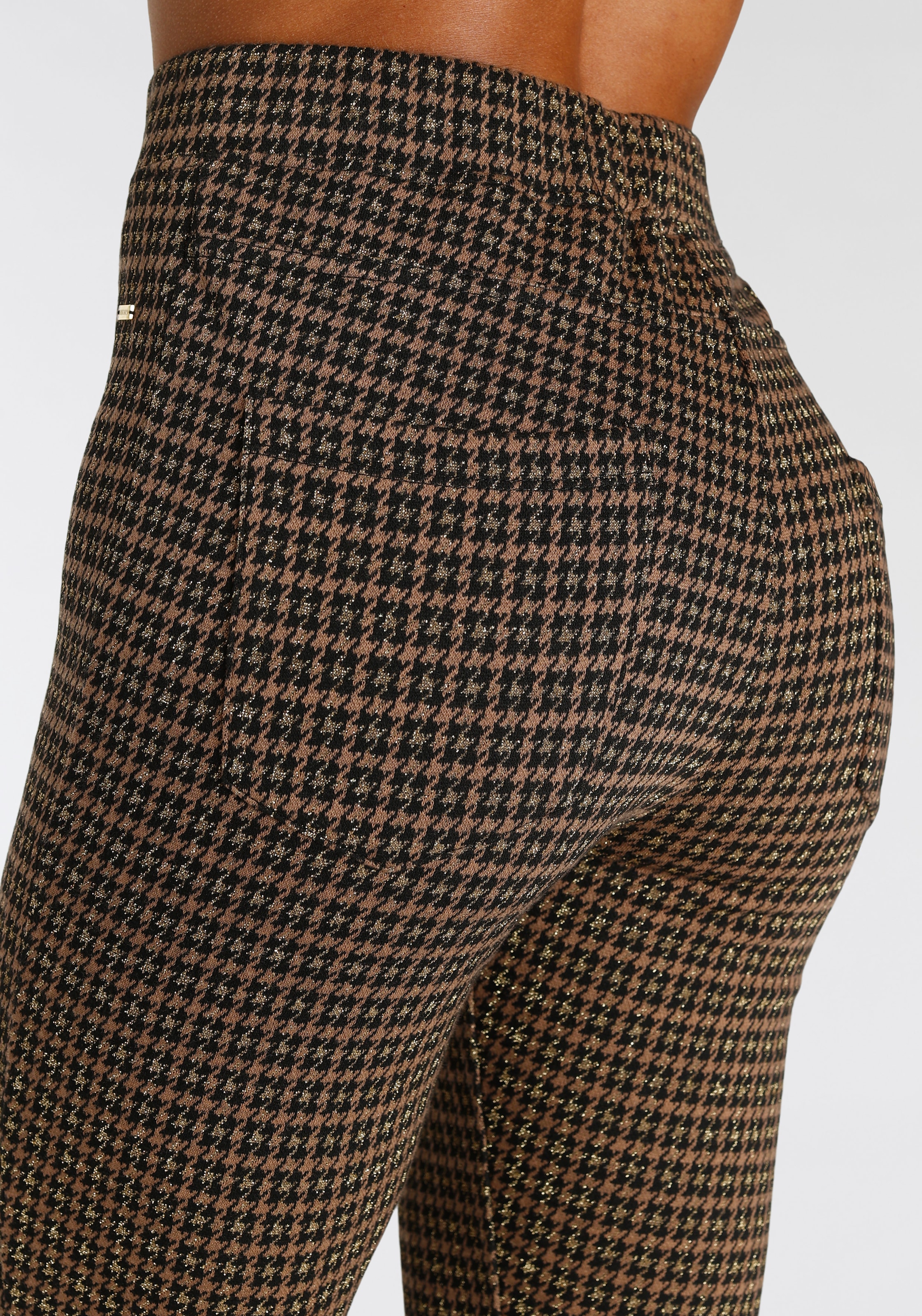 LASCANA Leggings, mit glitzerndem Hahnentritt Muster