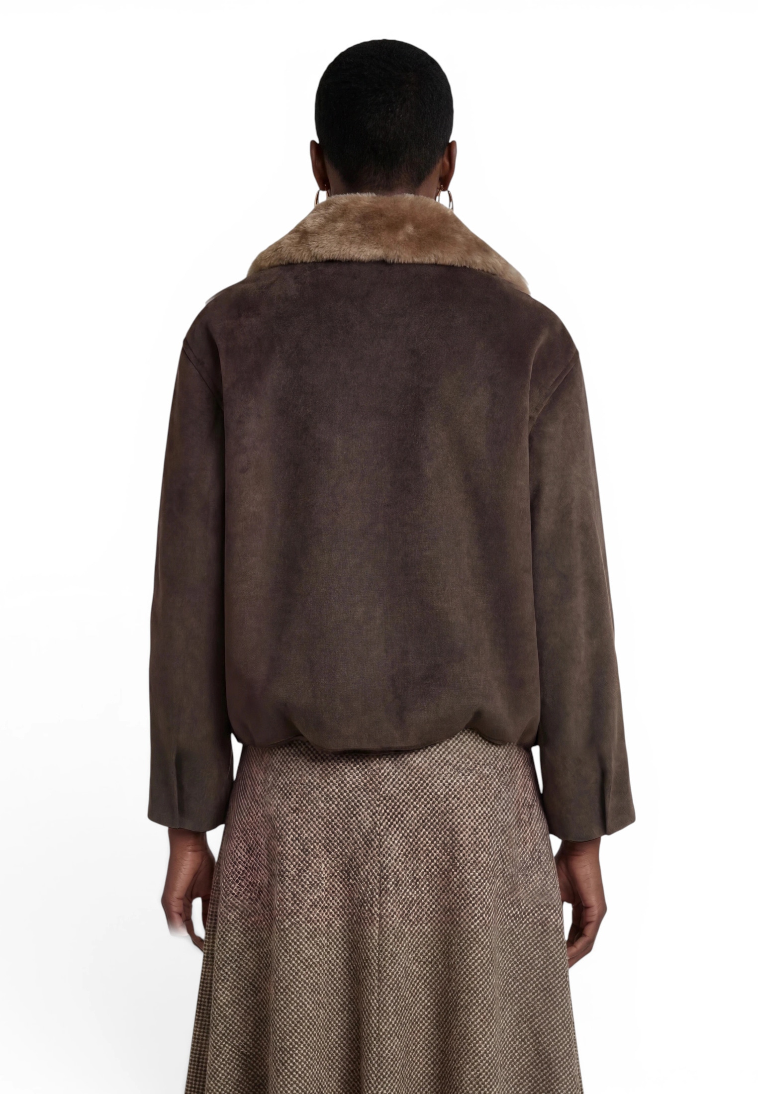 Zero Outdoorjacke »Casual-Jacke mit Kunstfellkragen«