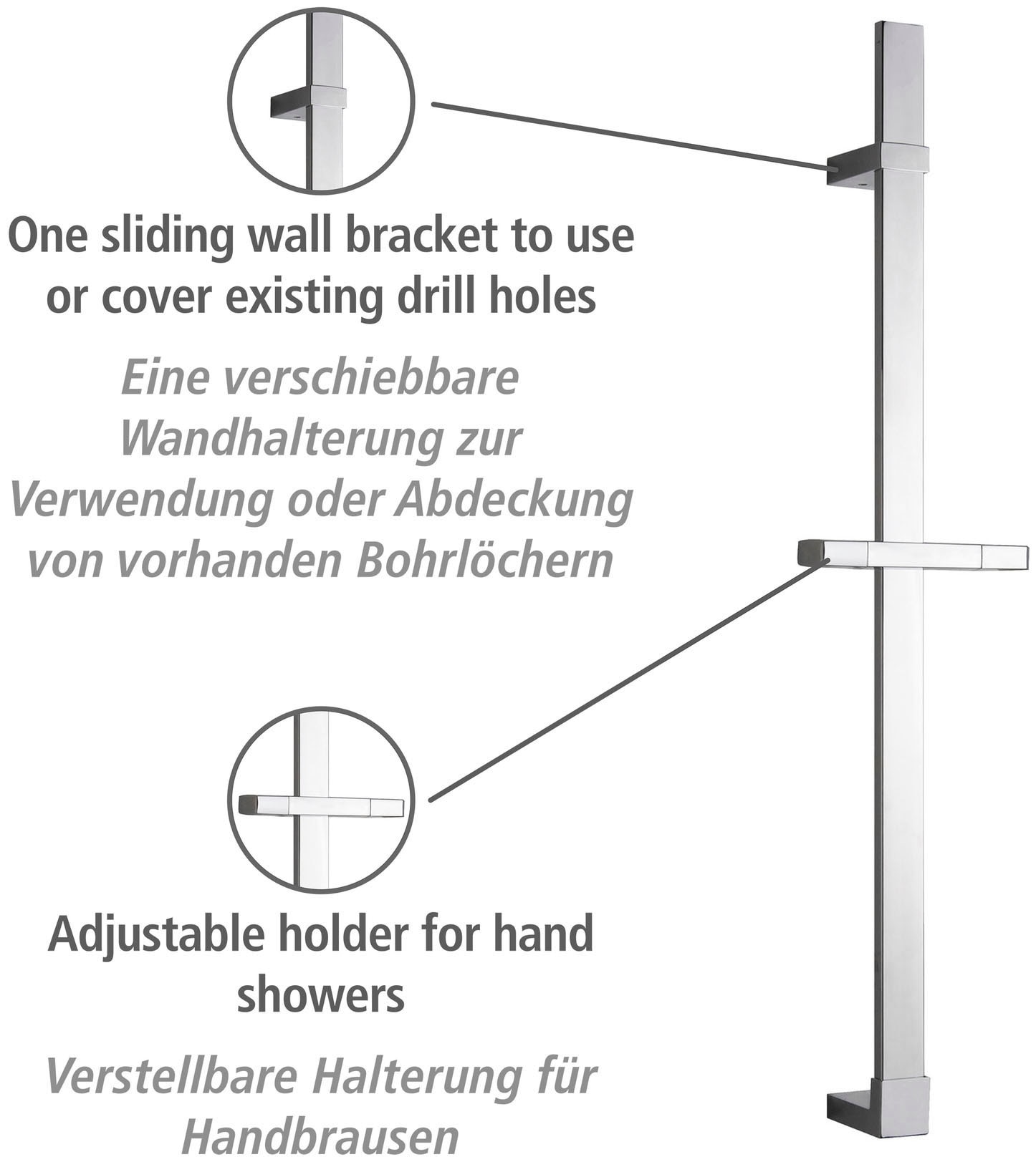 WENKO Duschstange »Design«, Chrom