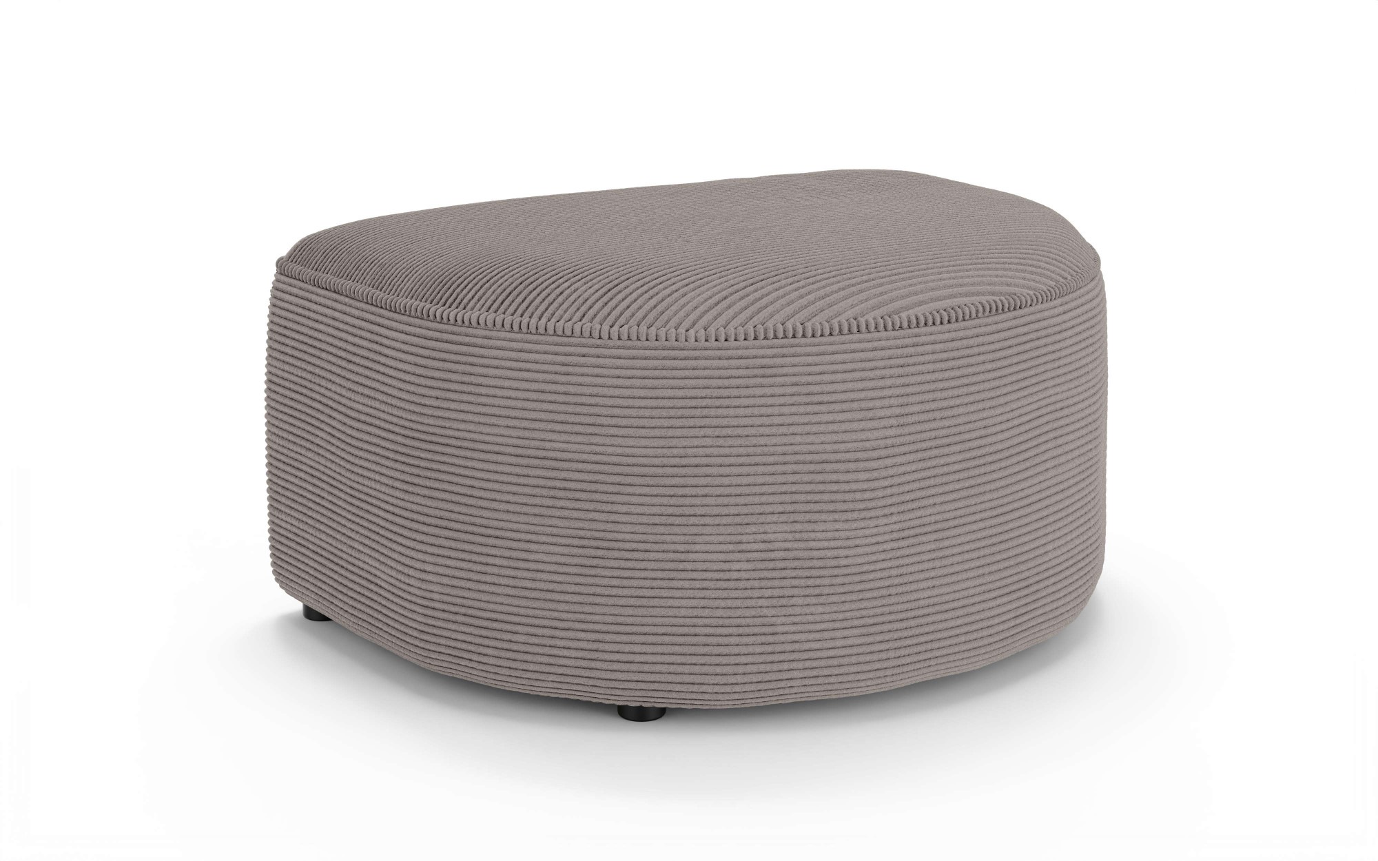 OTTO home Polsterhocker »ADELLA passed zur Serie, Maße B/T/H: 92/69/43 cm«, Hocker mit Wellenunterfederung, runde Form, auch in Cord