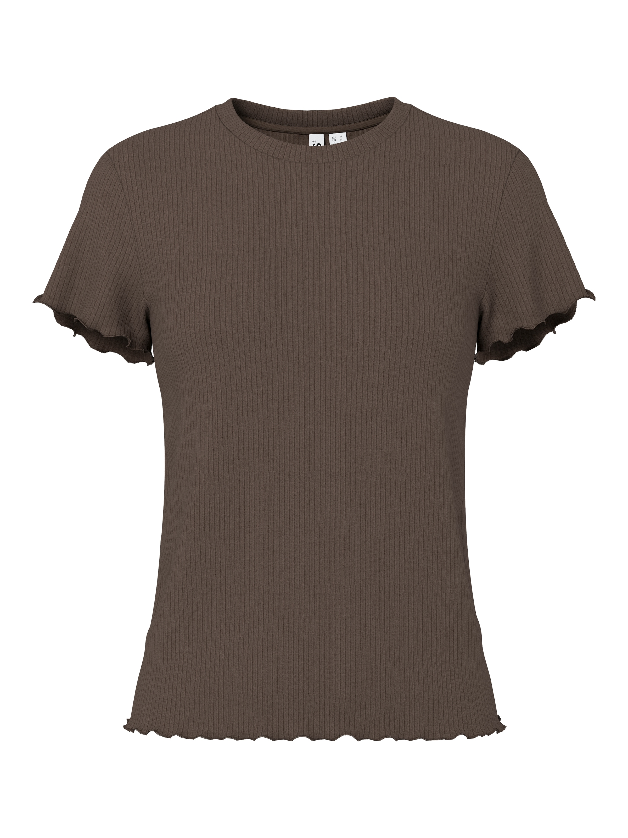 pieces Kurzarmshirt »PCNICCA SS O-NECK  TOP KAC BFD« Viskosemischung, slim fit
