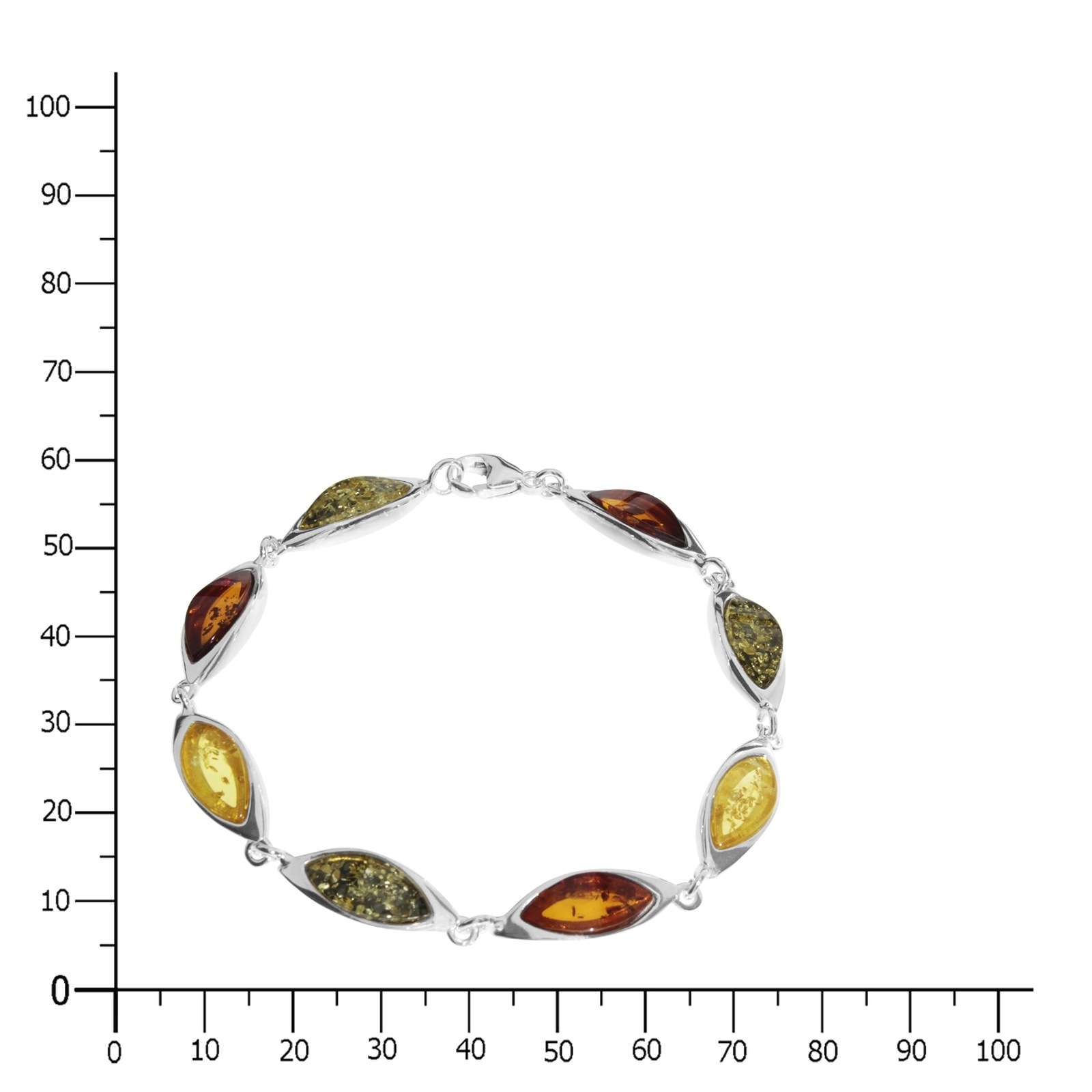 OSTSEE-SCHMUCK Armband »- Tonje - Silber 925/000 - Bernstein«