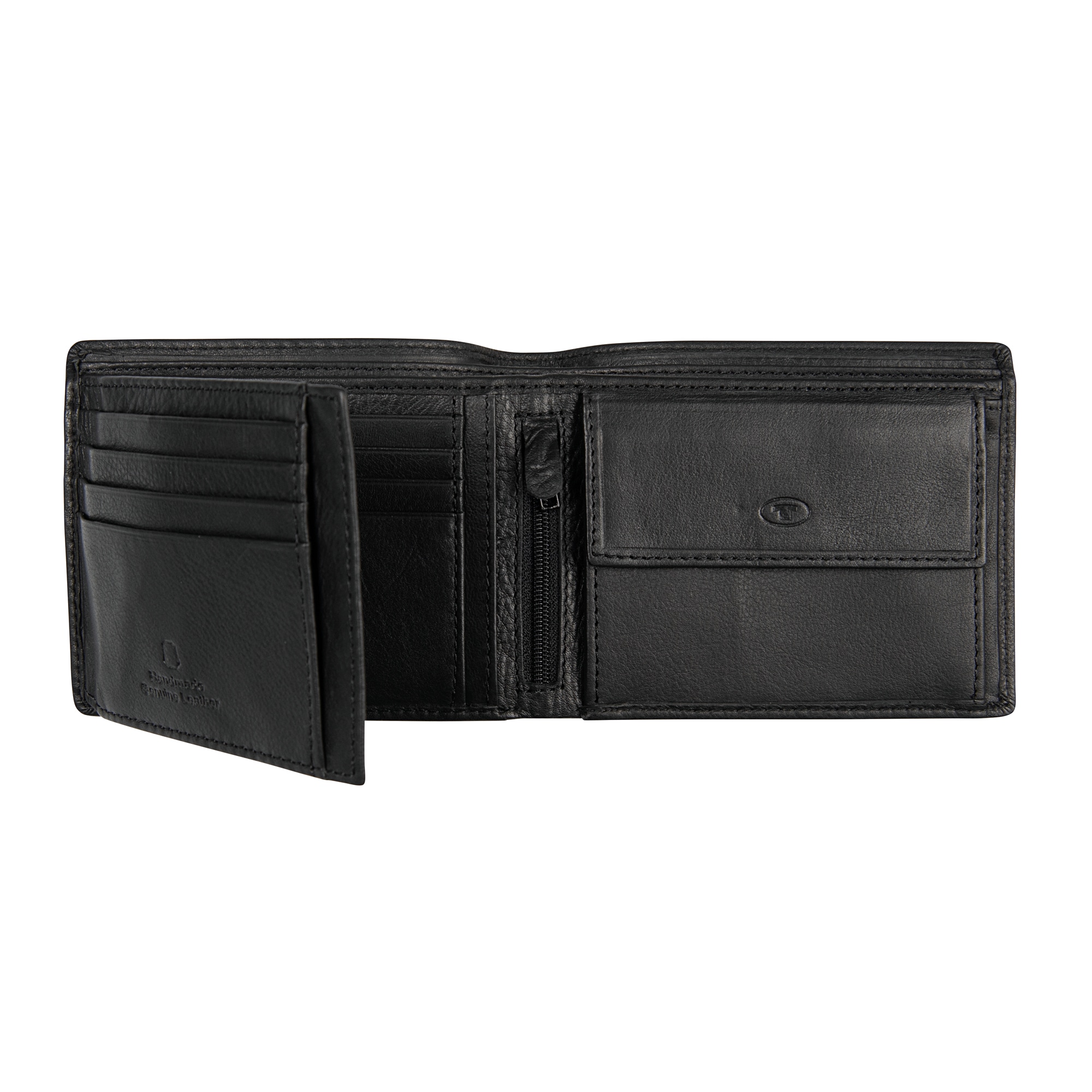 TOM TAILOR Geldbörse »Jerrie« aus kernigem Rindsleder, mutlifunktional und mit umlaufender Ziernaht