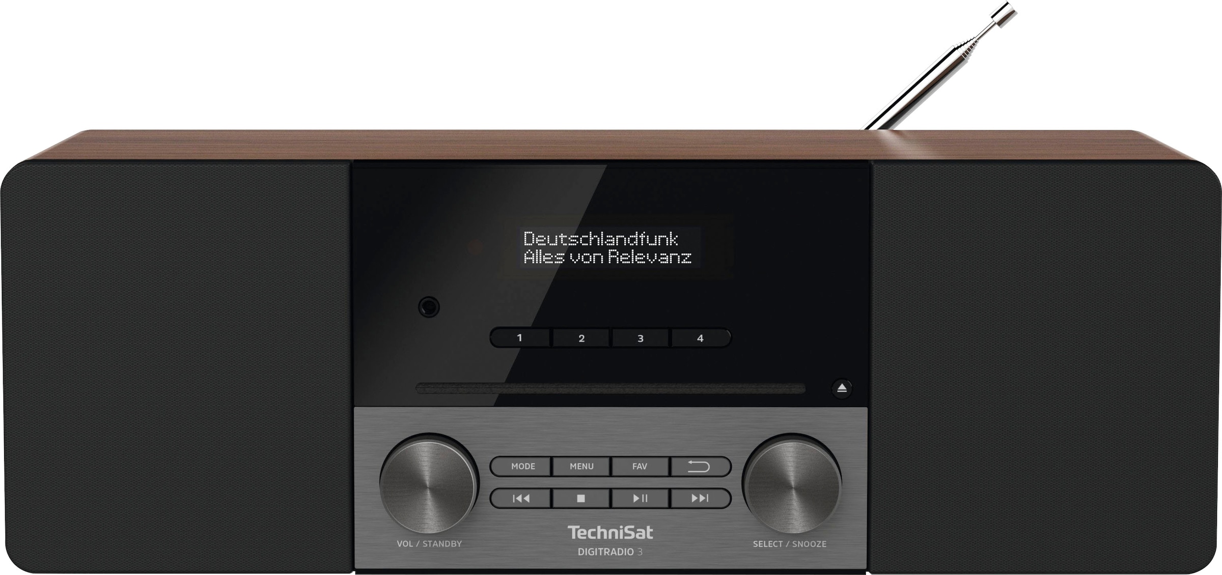 TechniSat Digitalradio (DAB+) »DIGITRADIO 3«, (A2DP Bluetooth-AVRCP Bluetooth Digitalradio (DAB+)-UKW mit RDS 20 W), CD-Player, Made in Germany