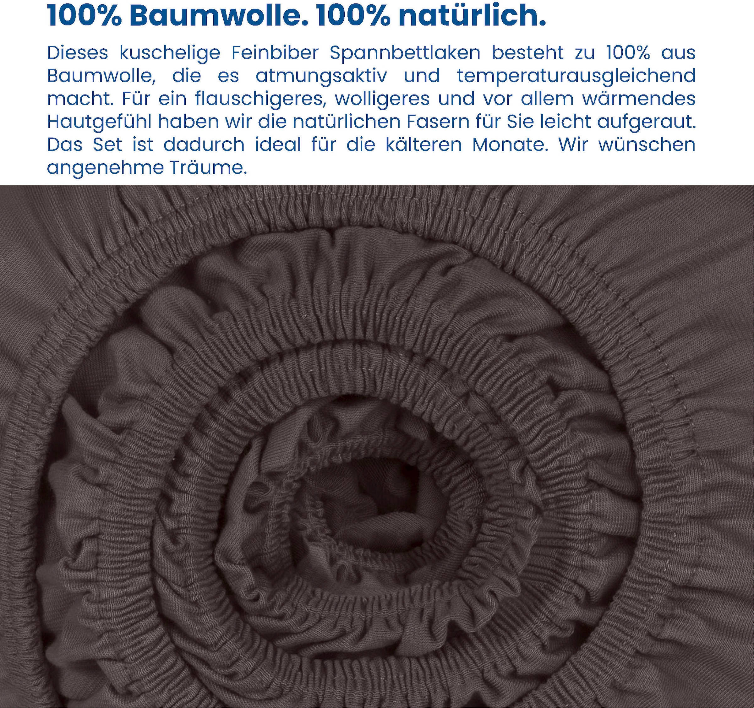 Schiesser Spannbettlaken »Finni aus wärmender Baumwolle«, für Matratzen bis zu 18 cm Höhe, Made in Green