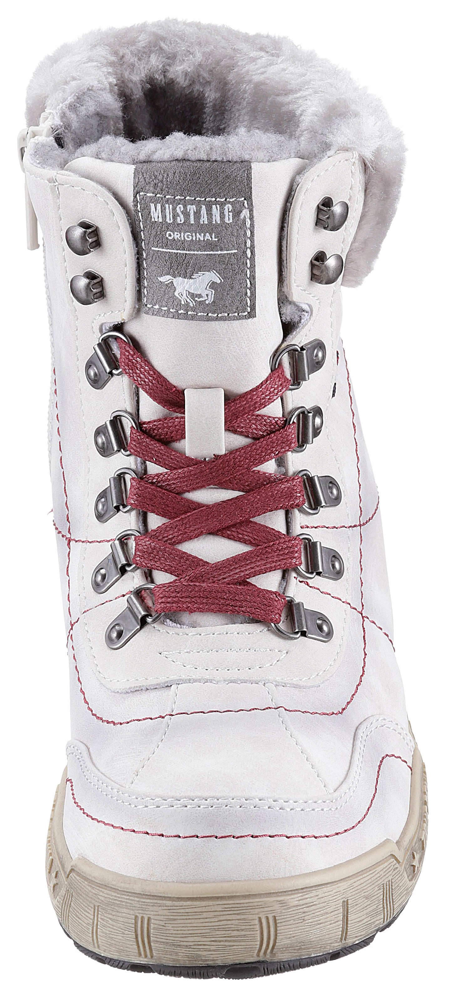 Mustang Shoes Winterboots, mit Kunstfellkragen in Weite G = weit