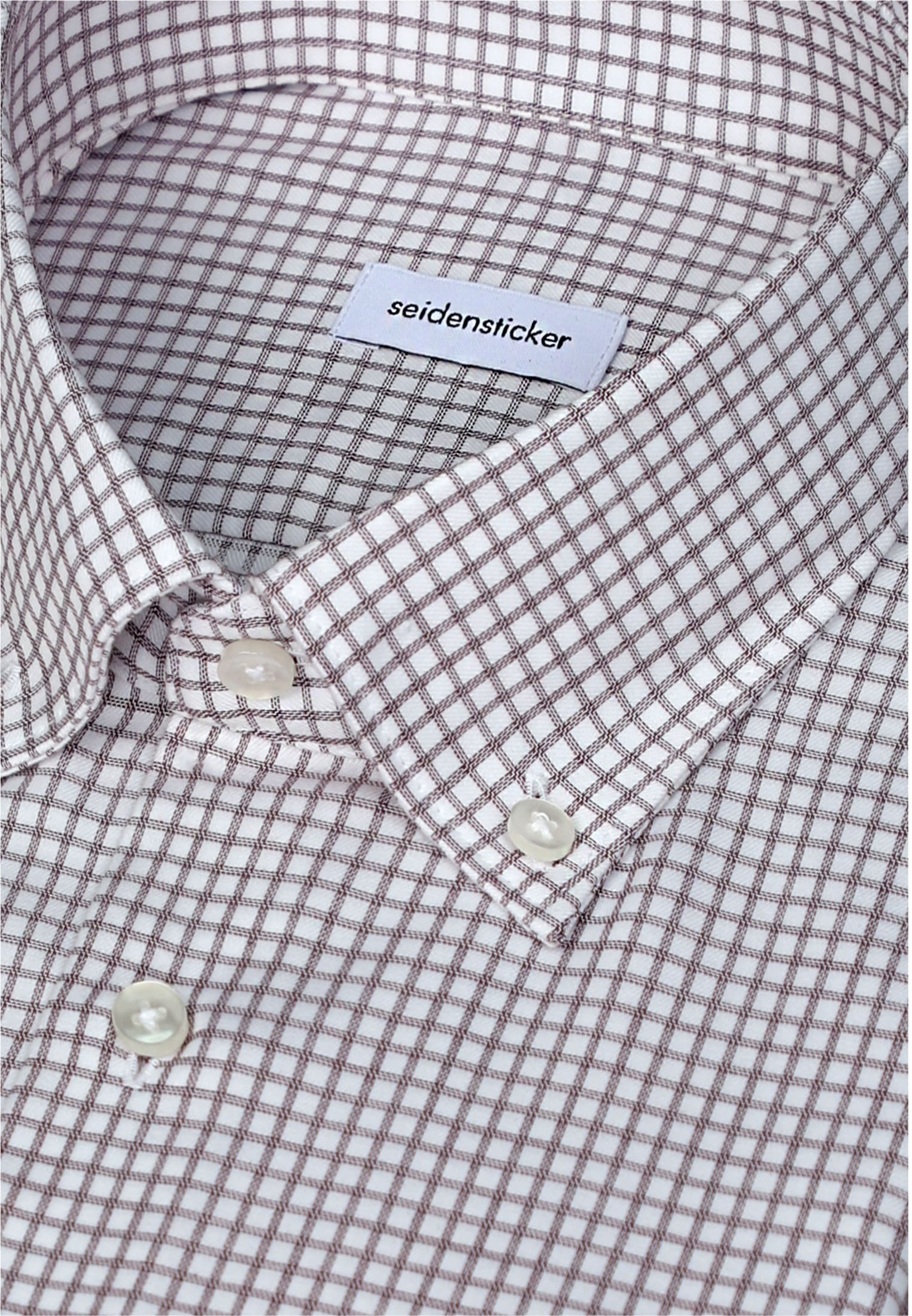 seidensticker Businesshemd »Schwarze Rose« Slim 1/1 Button-Down-Kragen Karo