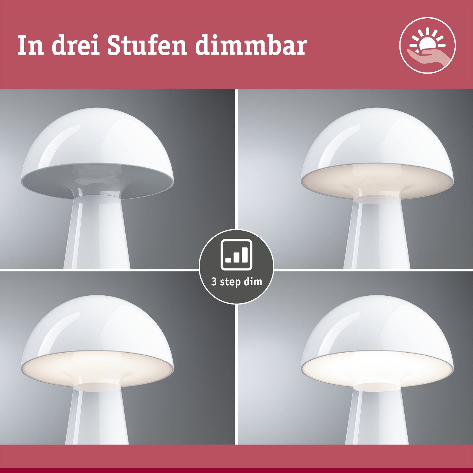 Paulmann LED Außen-Tischleuchte »Akkuleuchte Onzo dimmbar IP44«, 1 flammig