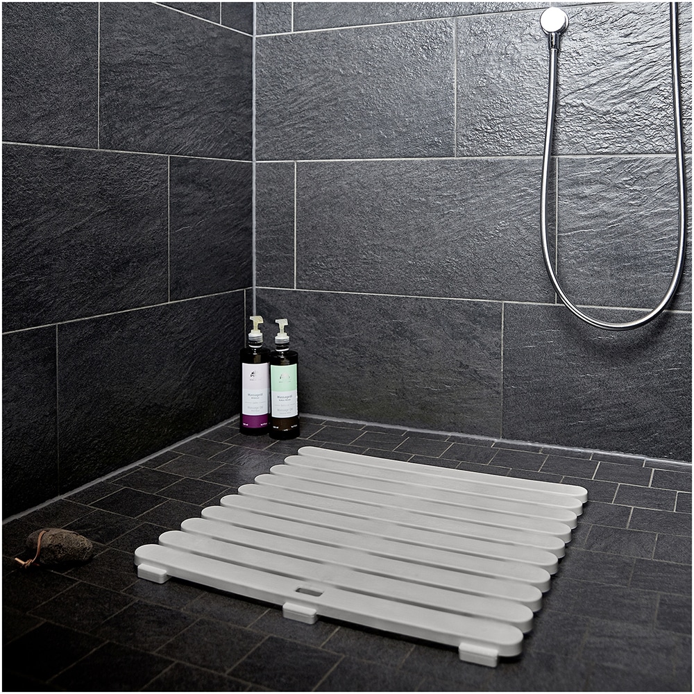 WENKO Duschmatte »Modell Indoor & Outdoor«, Duschrost aus stabilem Kunststoff, rutschhemmende Unterseite