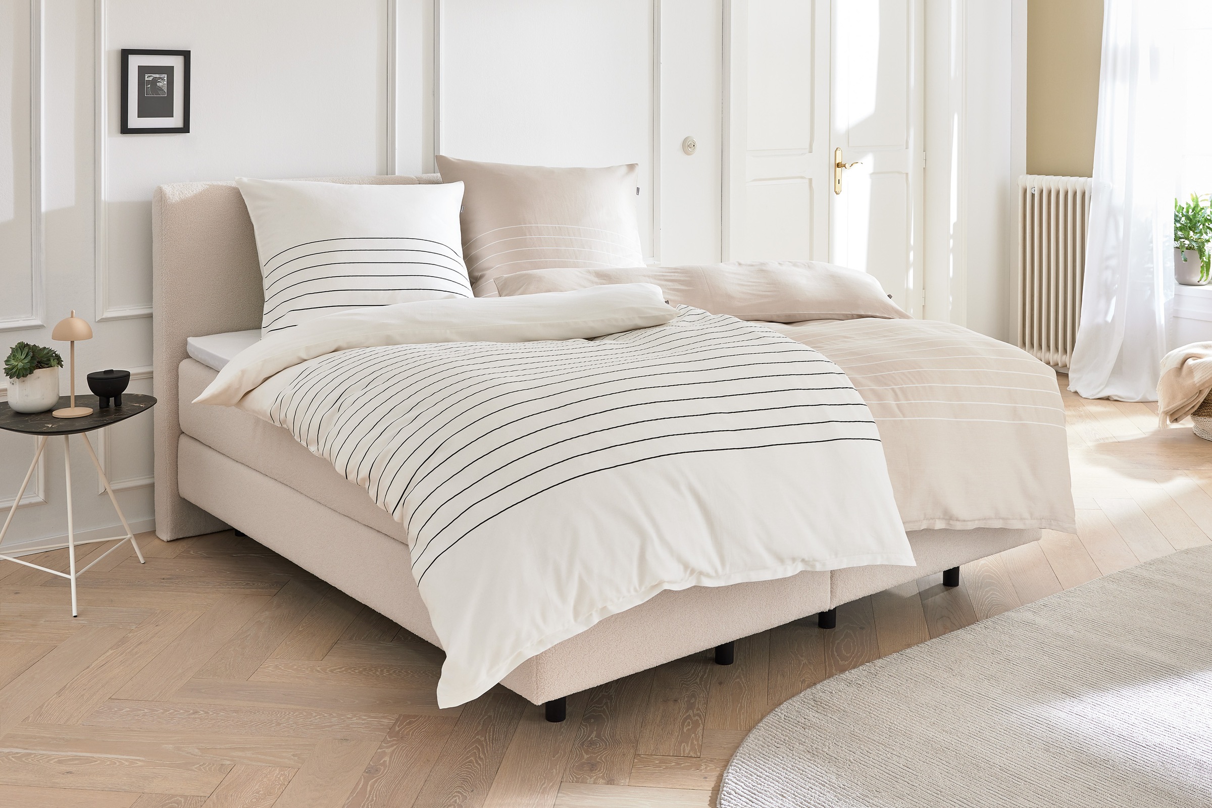 Musterring Wendebettwäsche »Simple«, aus hochwertigen Naturfasern