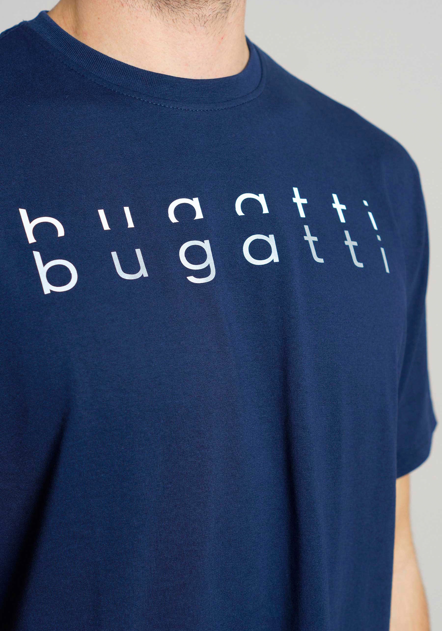 bugatti T-Shirt, mit angenehmen Tragekomfort