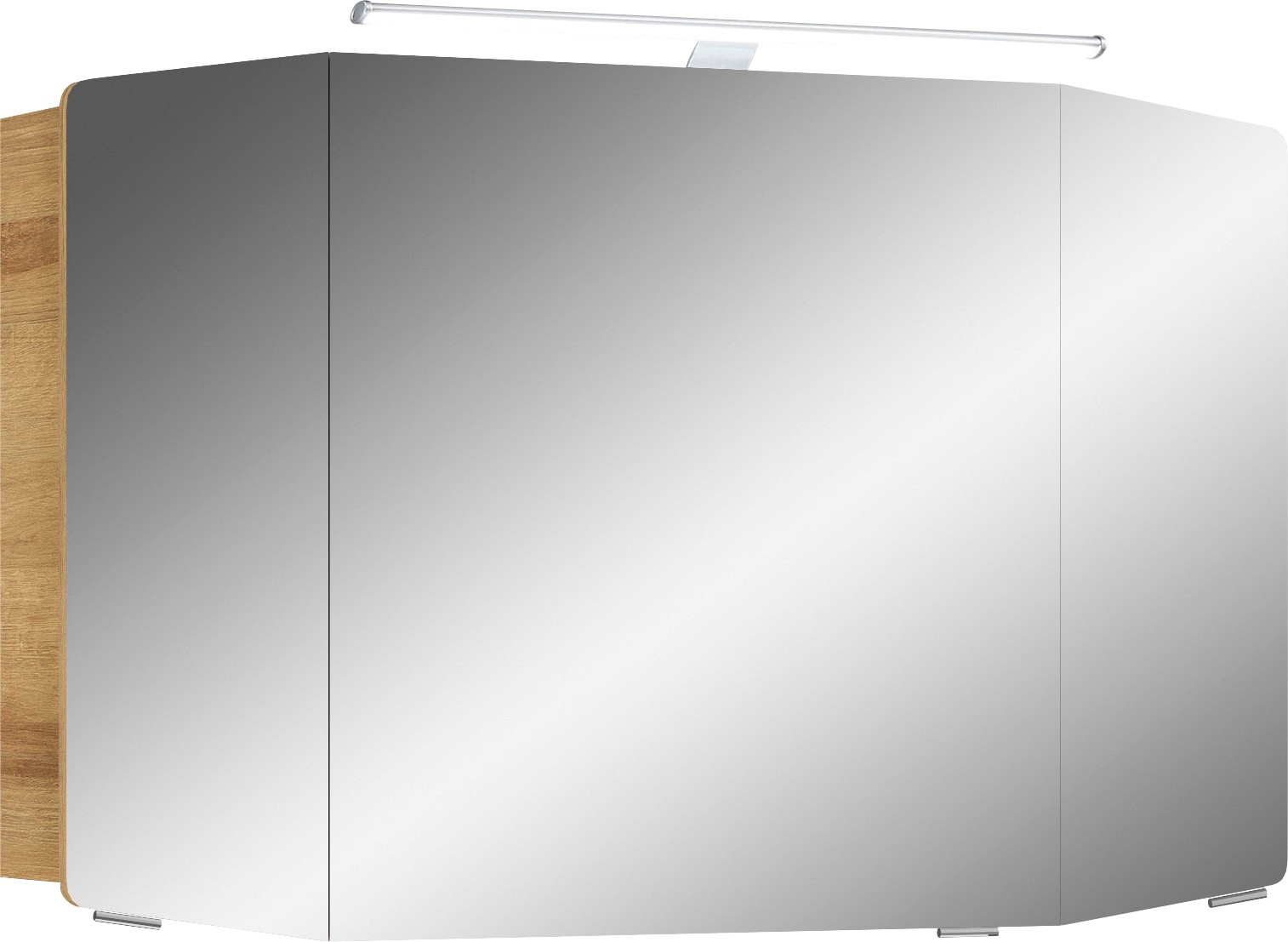Saphir Badezimmer-Set »Cassca Sprint 4-teilig Mineralmarmor-Waschtisch mit LED-Spiegelschrank«, (5 St.), Midischrank, Unterschrank, inkl. Türdämpfer, 5 Türen, 5 Schubladen