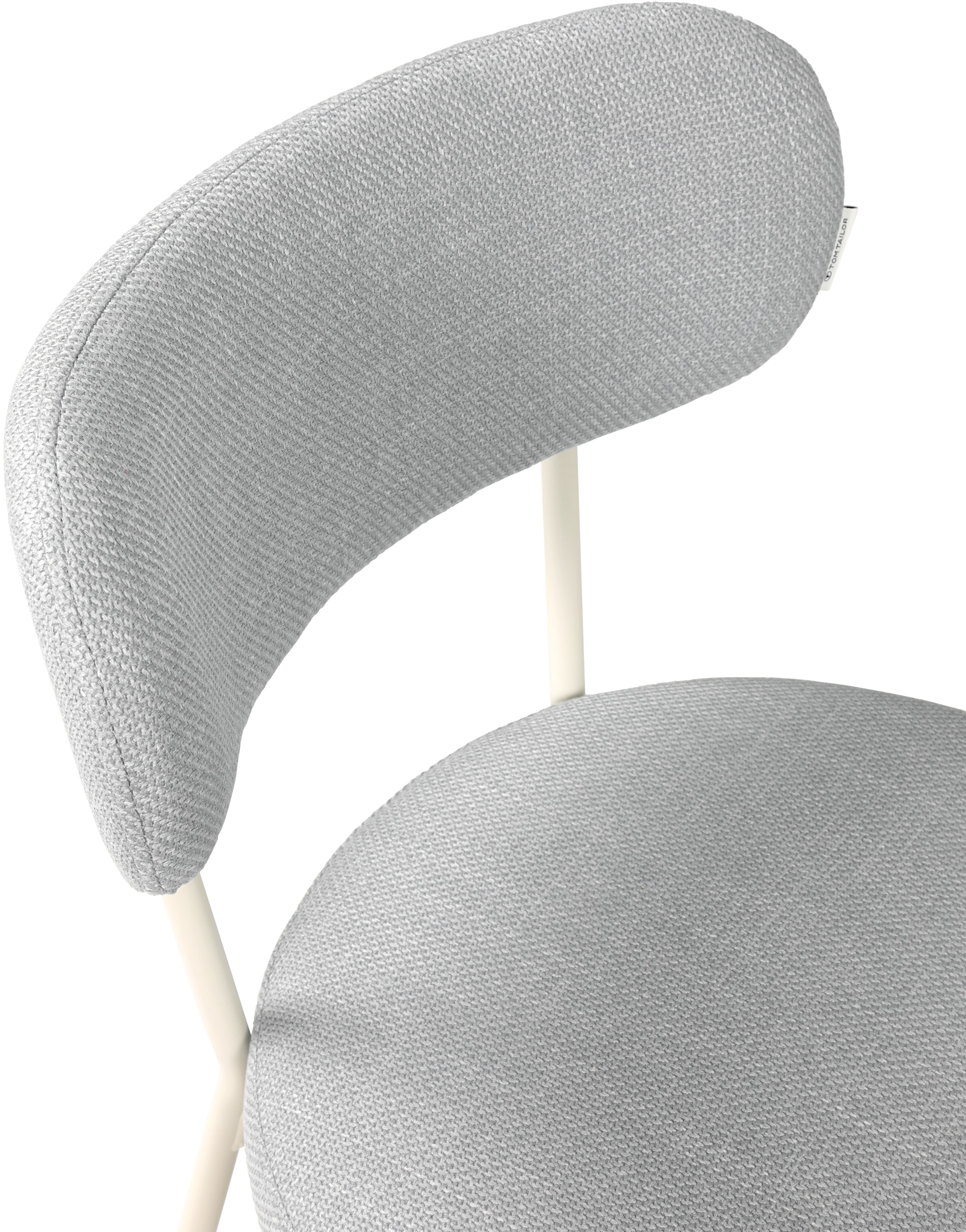TOM TAILOR HOME 4-Fußstuhl »SOFT PAD CHAIR«, (Set), 2 St., Webstoff, Esszimmerstuhl, 4-Fußgestell, mit Rückenausschnitt