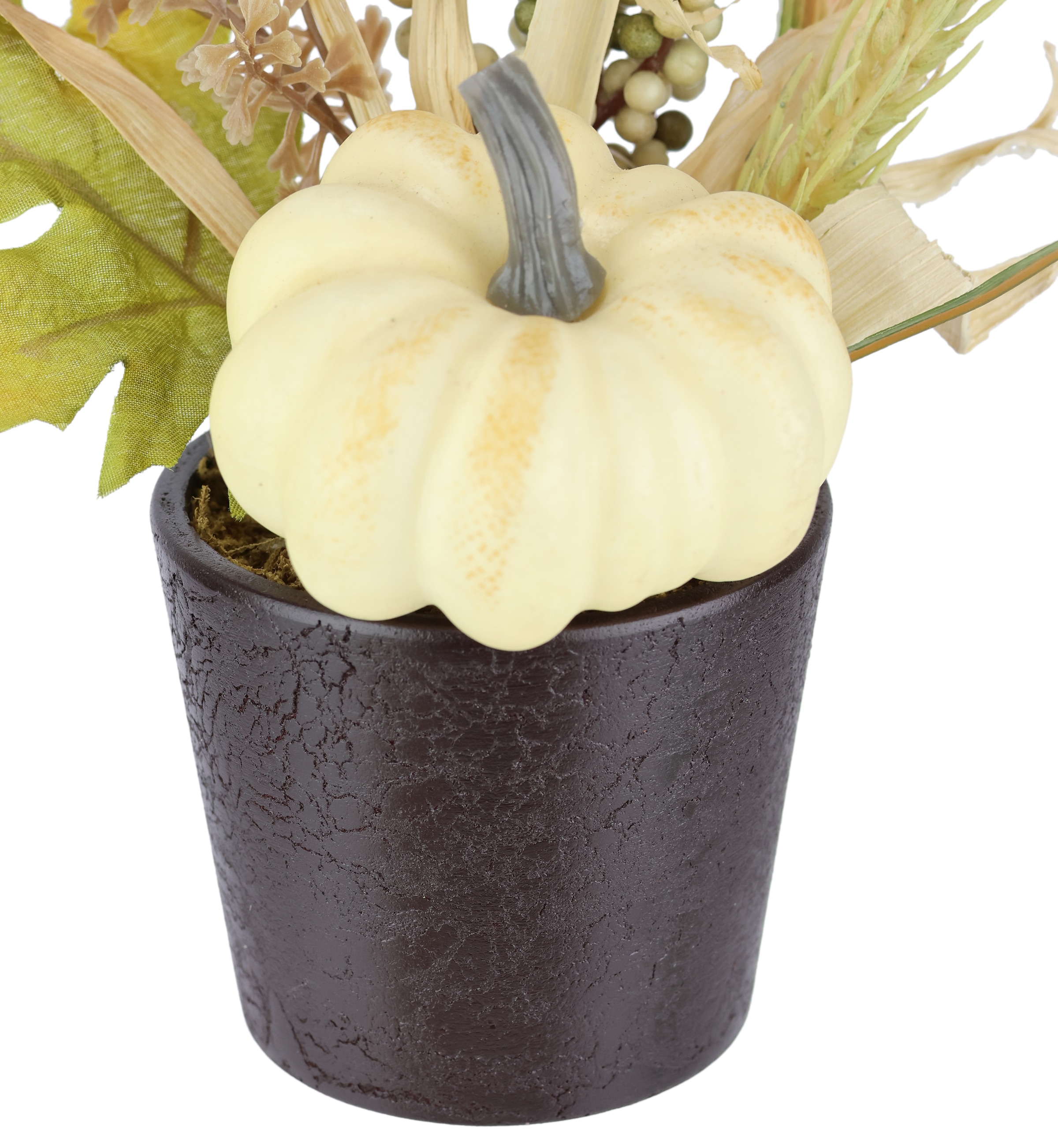I.GE.A. Kunstblume »Gesteck Kürbis/Beeren«, 2er Set im Topf Herbstlaub Dekoblume Herbst-Deko Herbstblume Gesteck