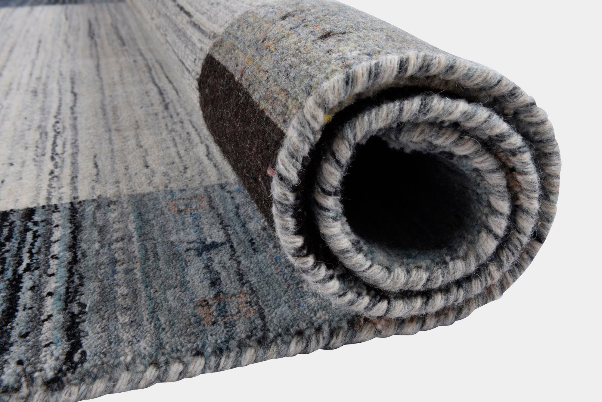 THEKO Wollteppich »Nebraska 2828«, rechteckig, 10 mm Höhe, Handweb-Teppich, reine Wolle, handgewebt, Gabbeh Design, mit Bordüre
