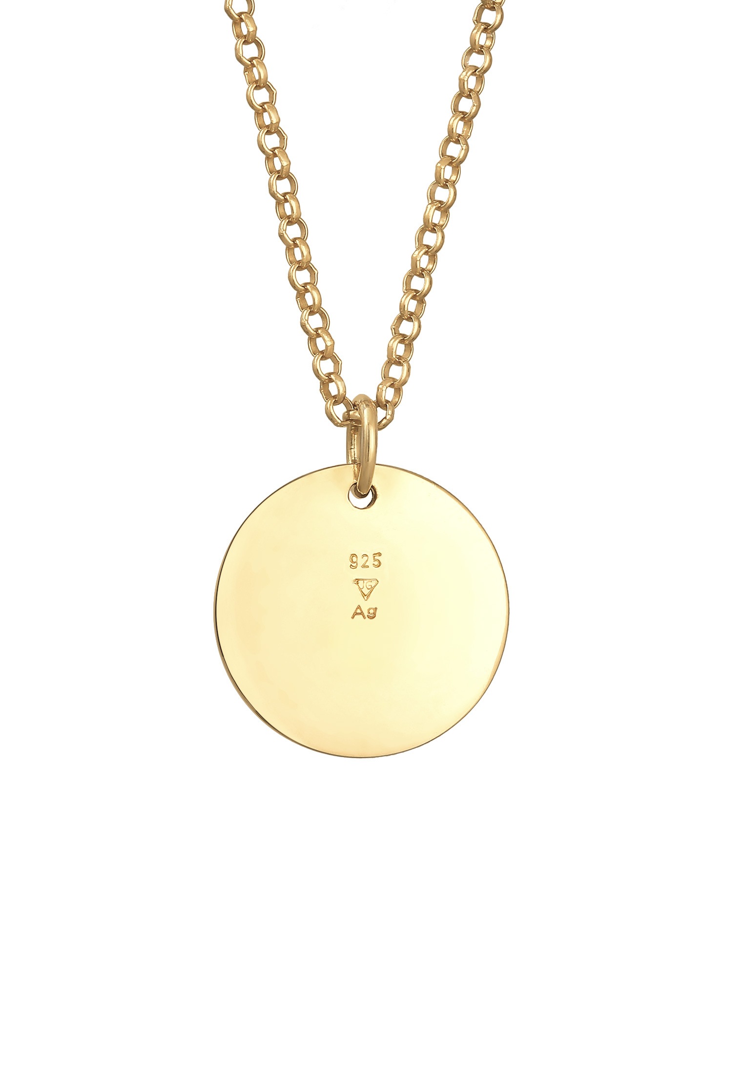 Elli Kette mit Anhänger »Halskette Basic Plättchen Erbskette 925 Silber«