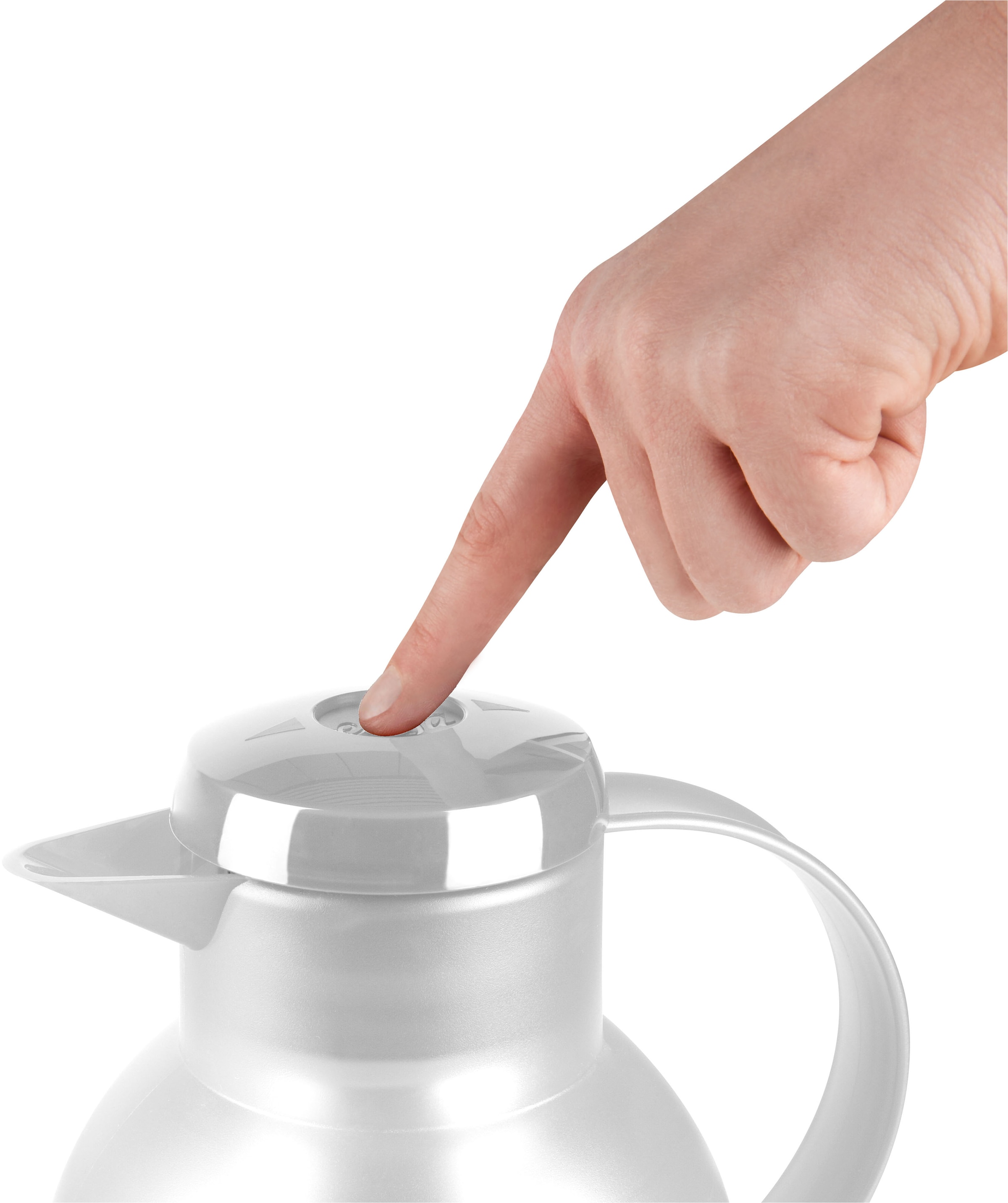 Emsa Isolierkanne »Samba« 1 l zeitloses Design, einfacher Knopfdruck, 24h kalt, 12h warm