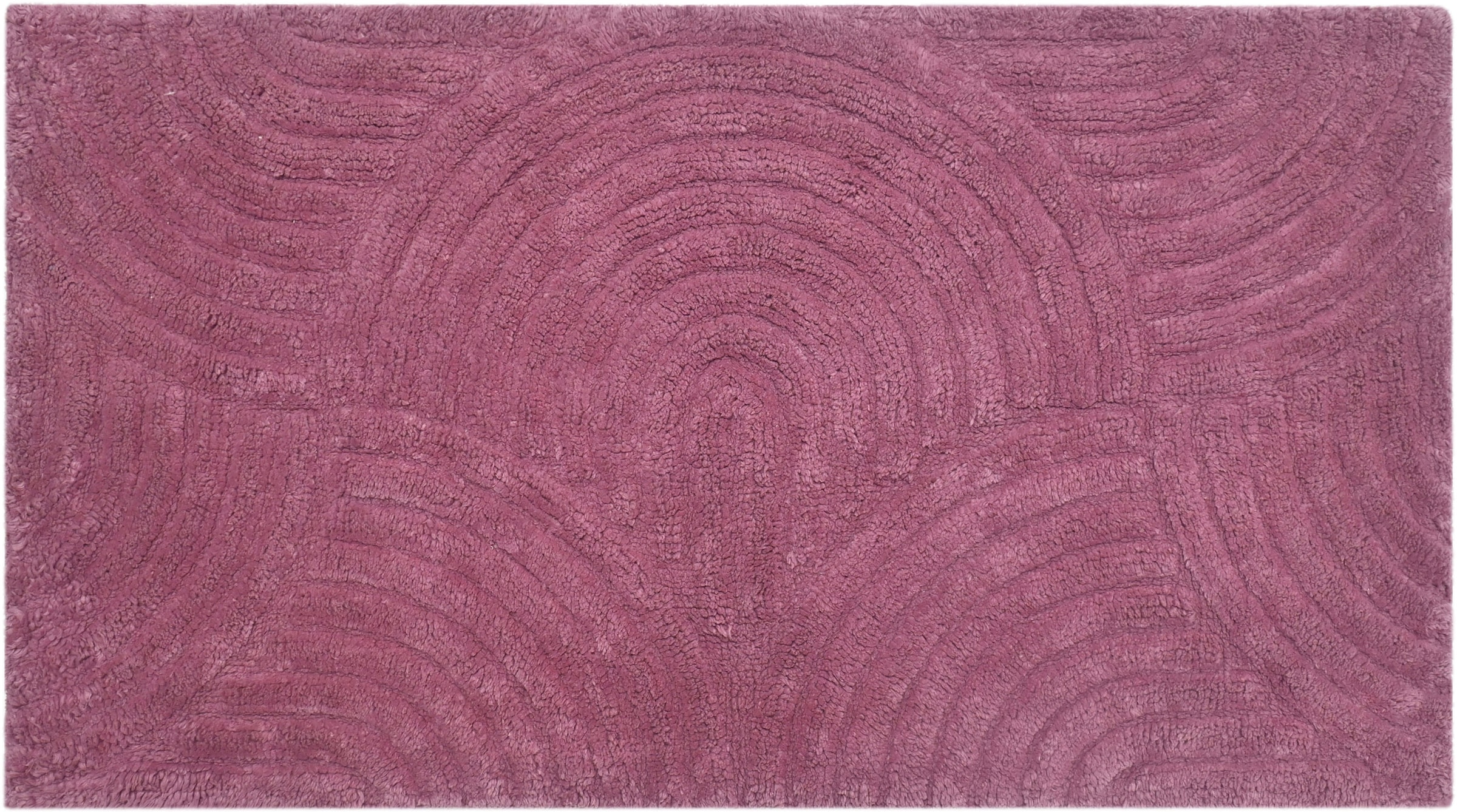my home Badematte »Juna, Badvorleger, Badezimmer Teppich, Zen, Scandi, Boho«, rutschhemmend beschichtet, fußbodenheizungsgeeignet, Baumwolle, Hoch-Tief-Effekt, weich