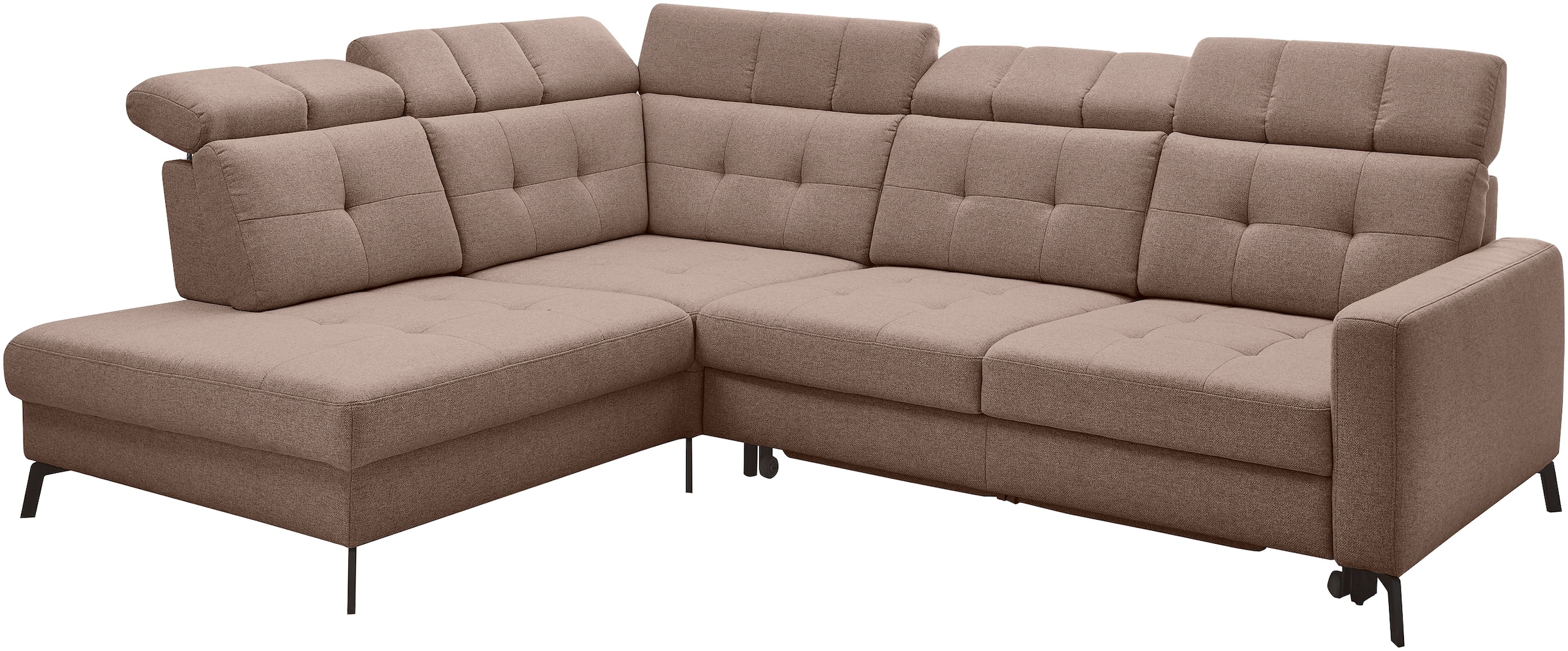 Musterring Ecksofa »MR 4615«, mit Kopf- und Rückenverstellung, Metallfuß schwarz, Maße 272 x 214 cm
