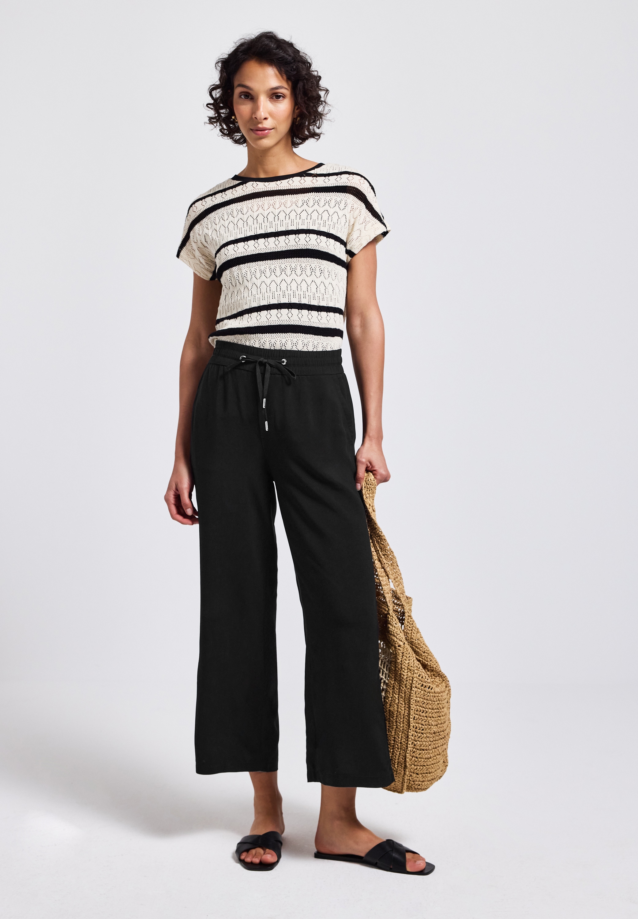 STREET ONE Stoffhose »Style Emee«, mit elastischem Bund mit Tunnelzug