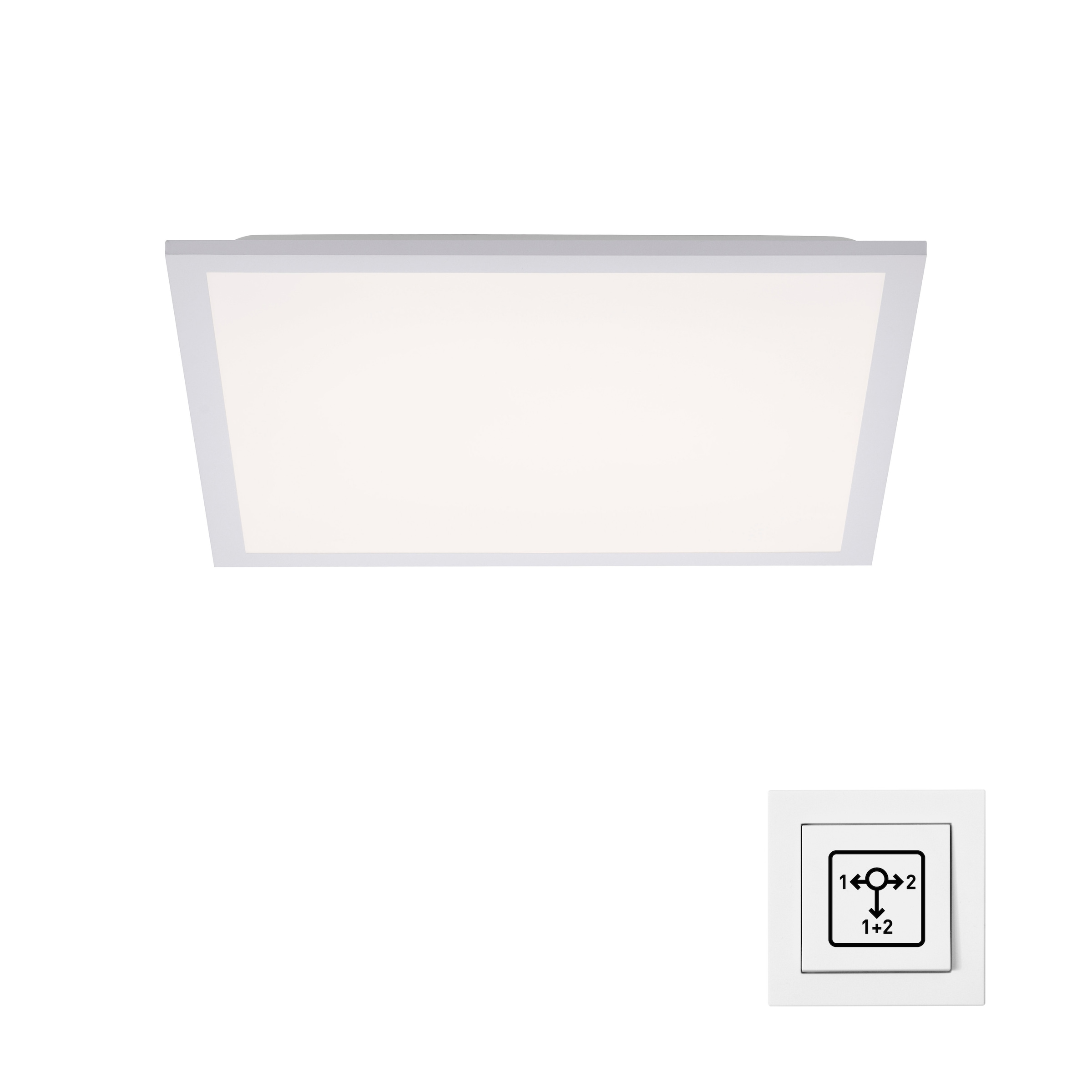 JUST LIGHT LED Deckenleuchte »FLAT«, 2 flammig, Leuchtmittel LED-Board-LED-Board | LED fest integriert, Serienschalter