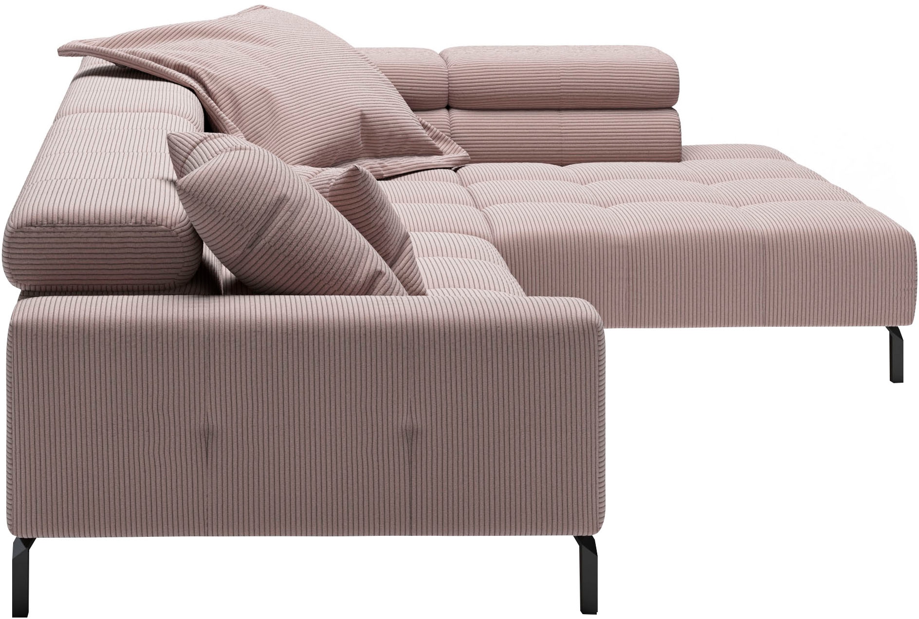 Places of Style Ecksofa »Cleveland, L-Form, incl. Kopfteilverstellung, Breite 311 cm«, wahlweise elektrischer Sitzvorzug
